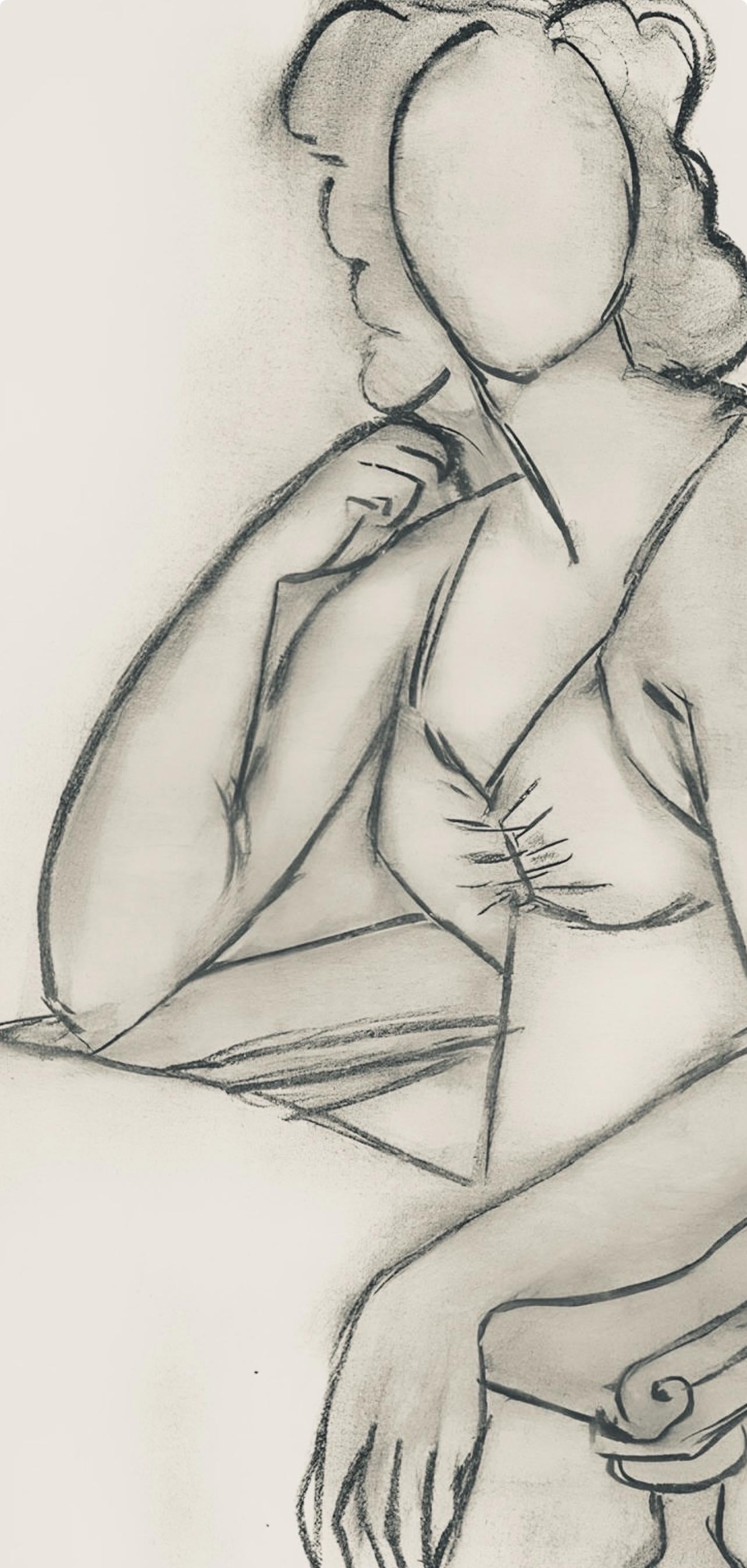 Henri Matisse, Série P, var. 1 (Duthuit 9), Henri Matisse, Dessins, Thèmes et variations, Limited Edition Lithograph