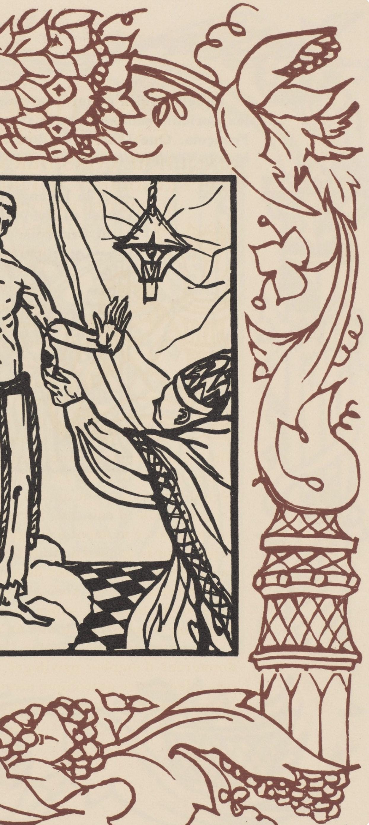 Émile Bernard, Composition (Morane, No. 100), Les Petites Fleurs de St. Françoise, Limited Edition Woodcut