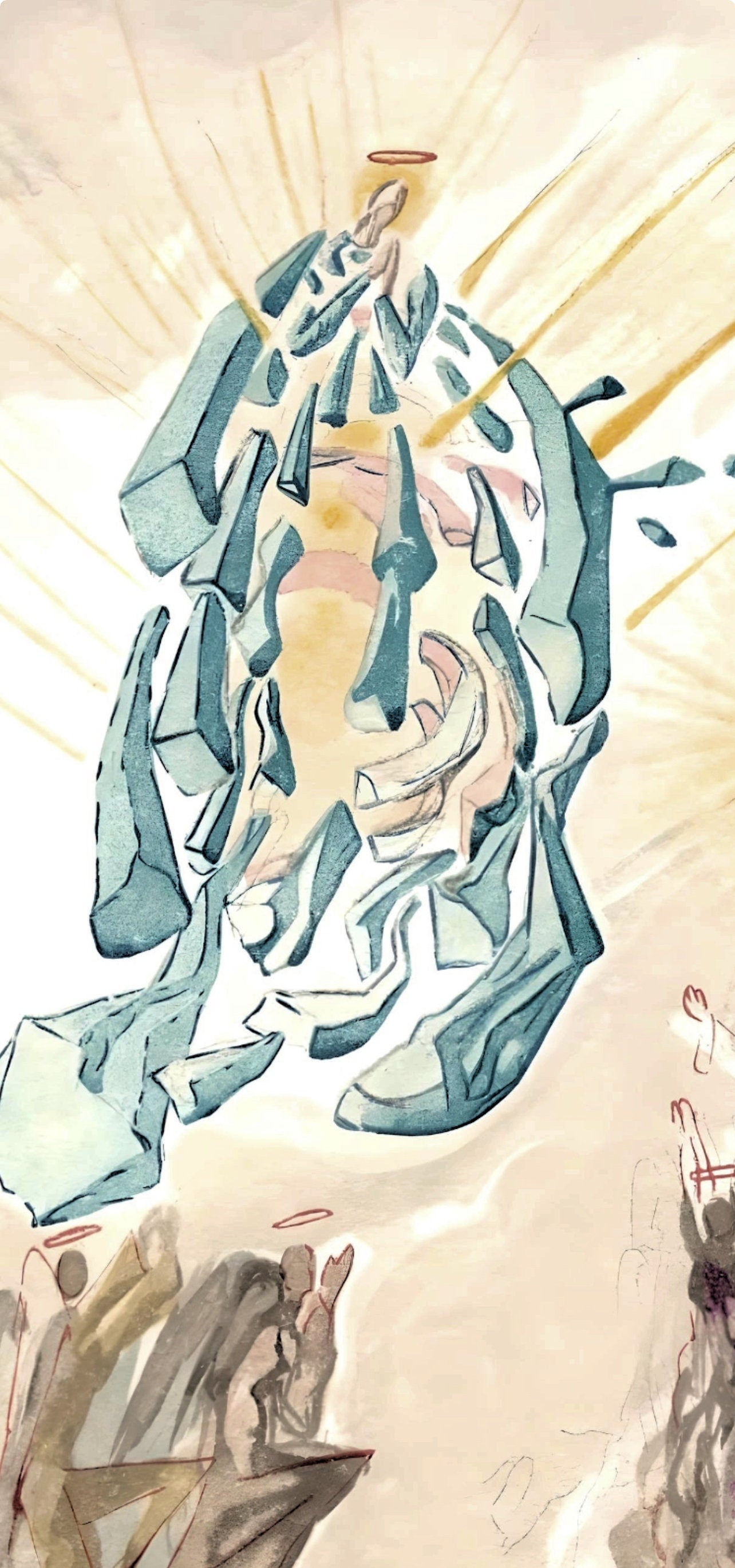 Salvador Dali, The Apotheosis of the Virgin Mary (Michler/Löpsinger 1039-1138; Field 189-200), La Divine Comédie, Limited Edition Woodcut