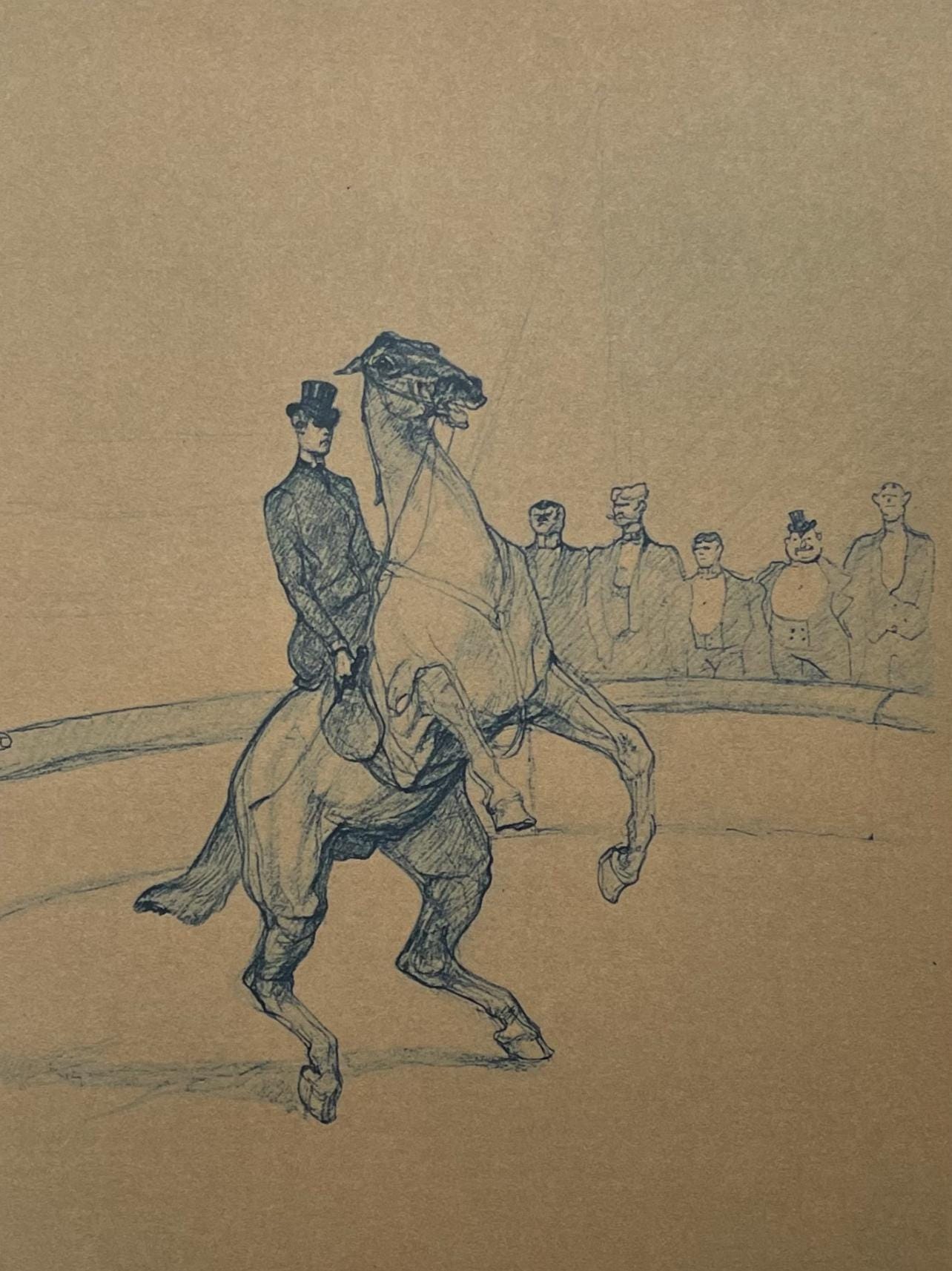 Henri de Toulouse-Lautrec, Haute École Equestrienne: Pointage, Henri de Toulouse-Lautrec, At the Circus, Limited Edition Lithograph