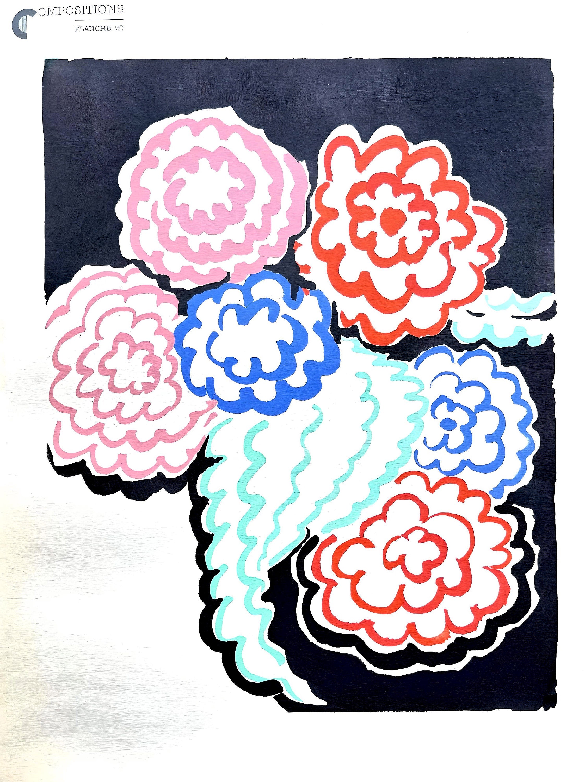Sonia Delaunay, Planche No. 20, Compositions, couleurs, idées: Sonia Delaunay, Limited Edition Lithograph