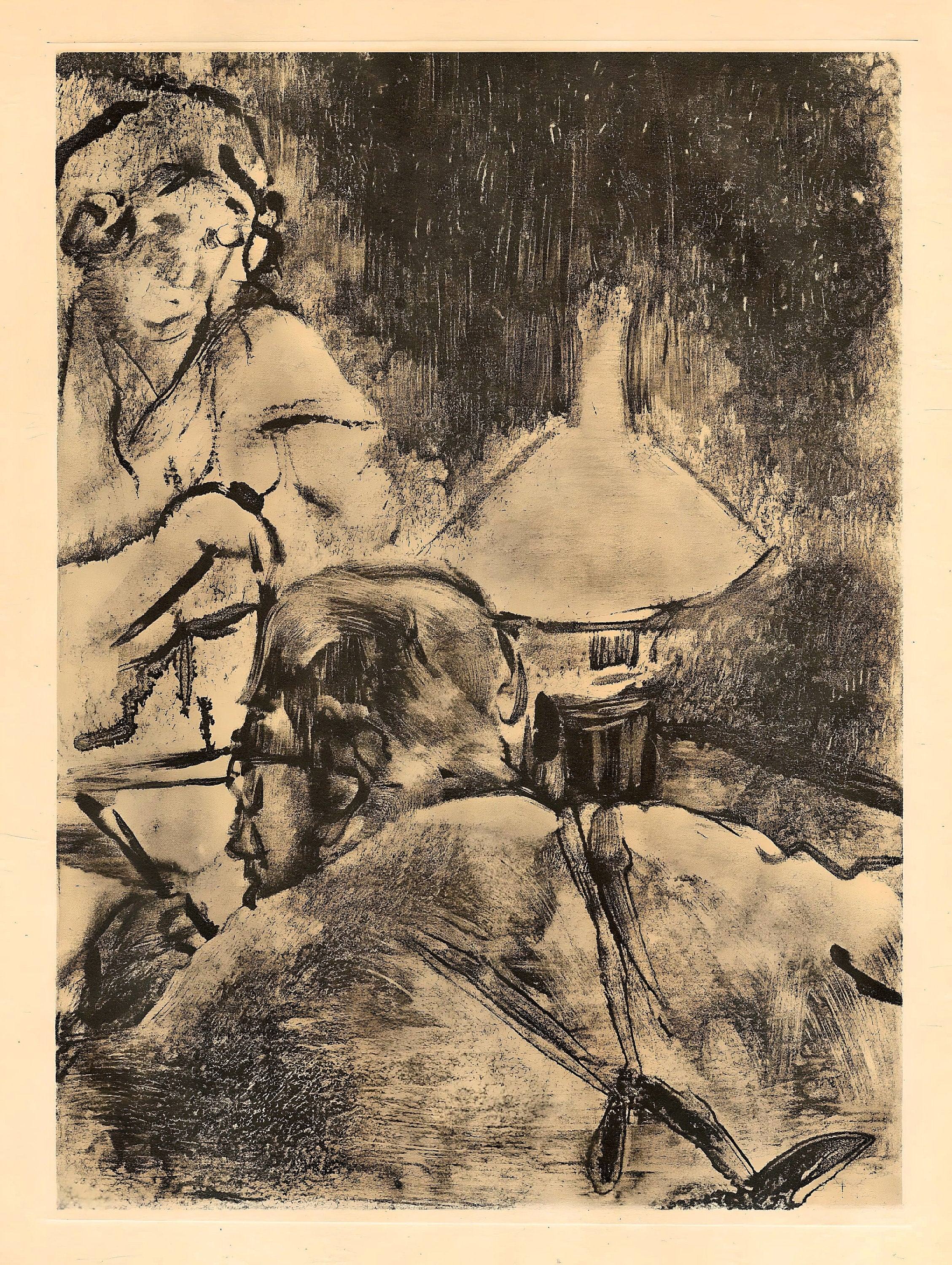 Edgar Degas, Famille Cardinal, E. Degas Monotypes, Limited Edition Monotype