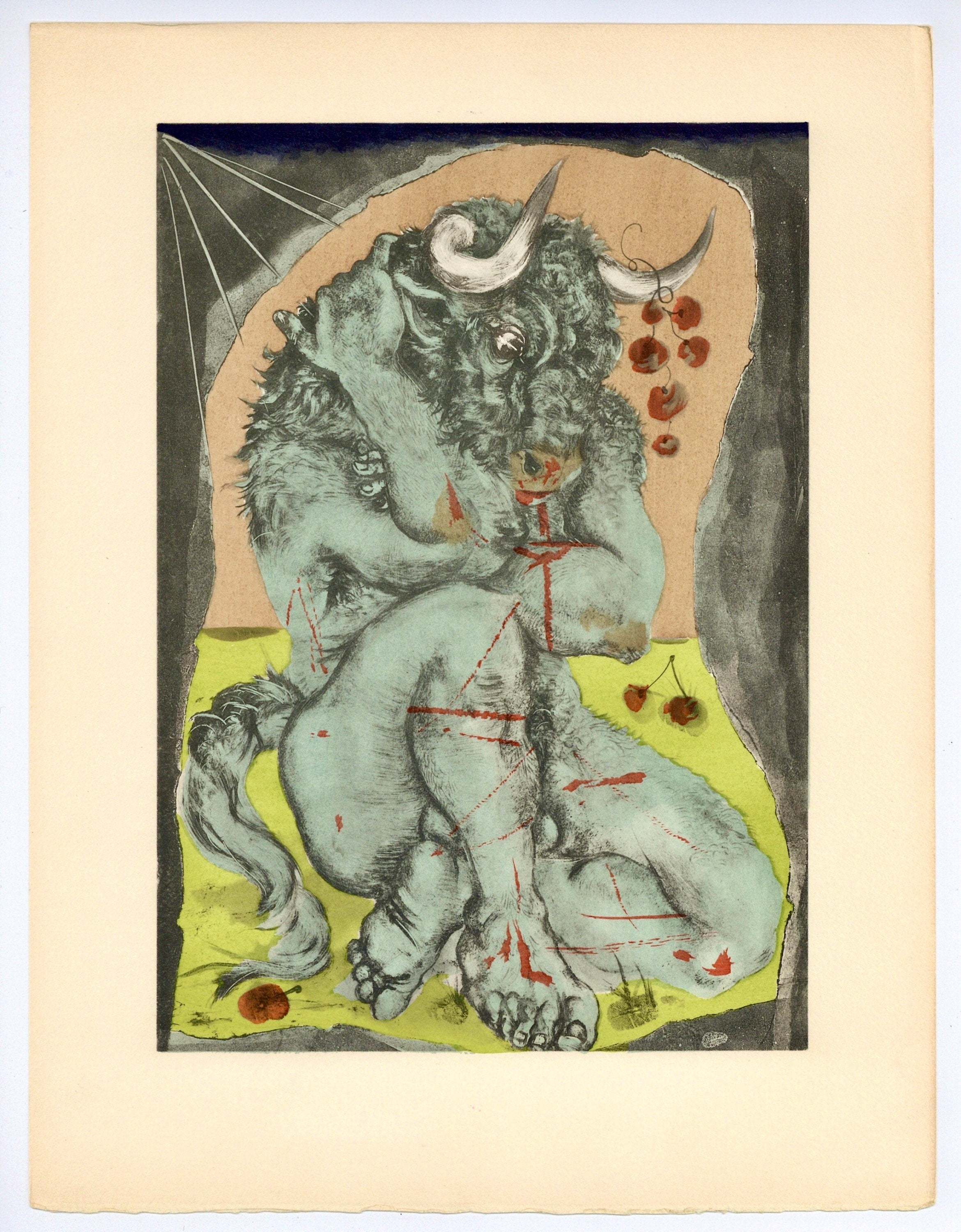 Pierre-Yves Trémois, Initiation, Vins, Fleurs et Flammes, Limited Edition Lithograph