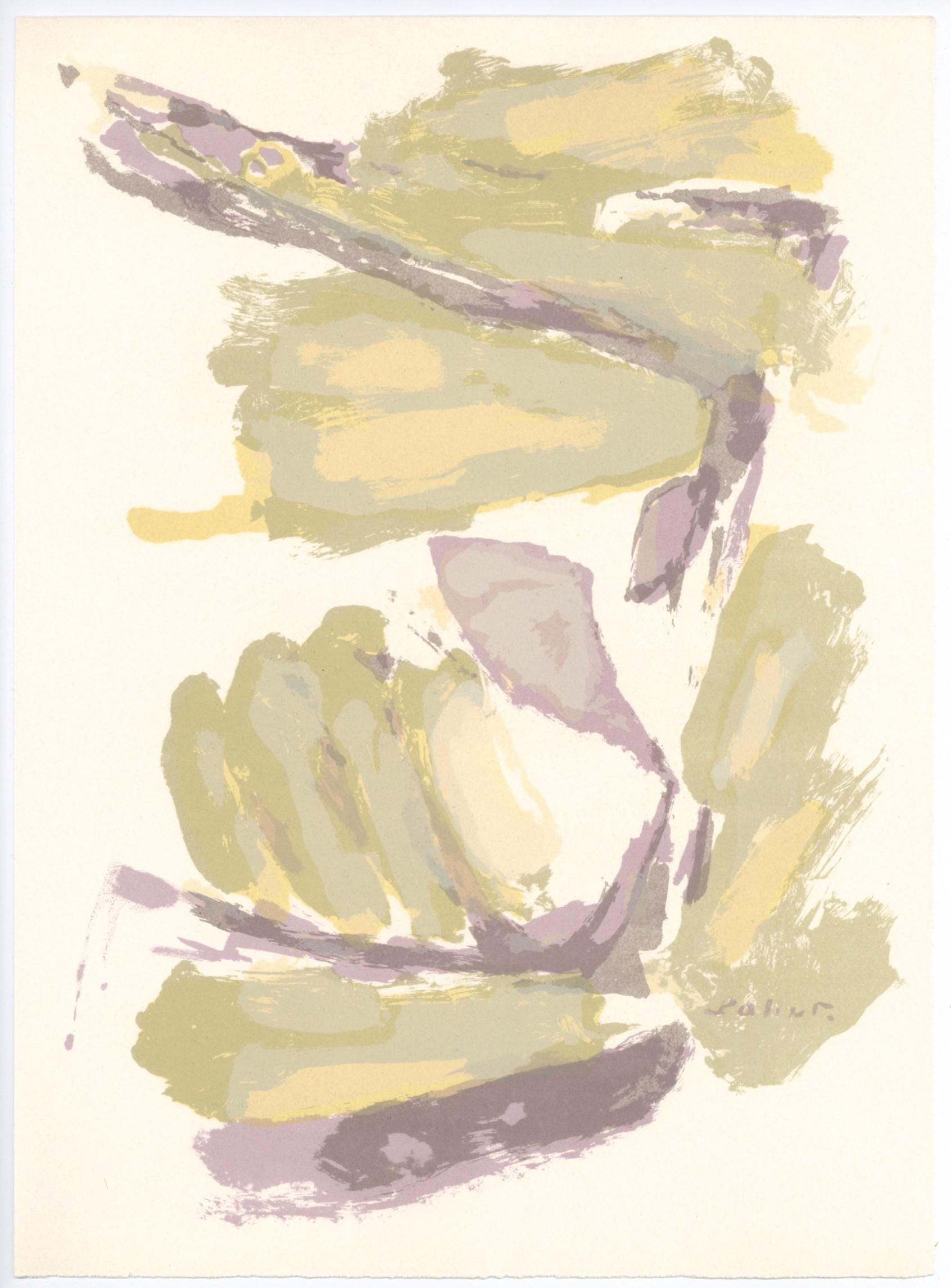 Pierre Pallut, Composition, l’Hommage à Georges Braque, Derrière le miroir, Limited Edition Lithograph