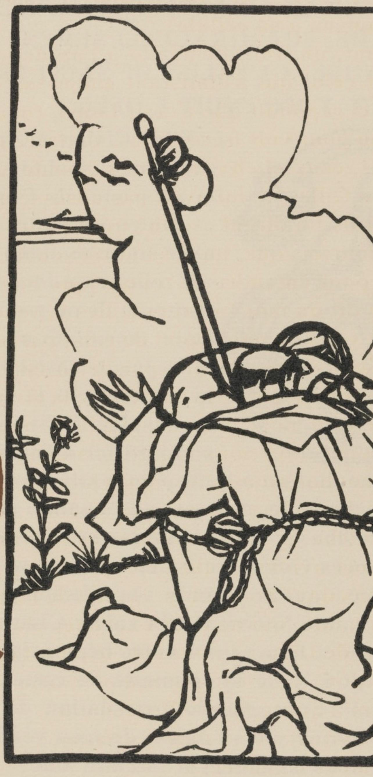 Émile Bernard, Composition (Morane, No. 100), Les Petites Fleurs de St. Françoise, Limited Edition Woodcut