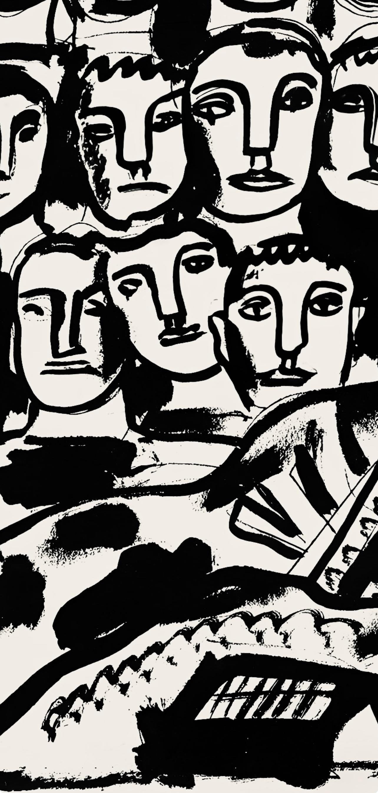 Fernand Léger, Composition, Levers de rideau sur la question du bonheur, Limited Edition Lithograph