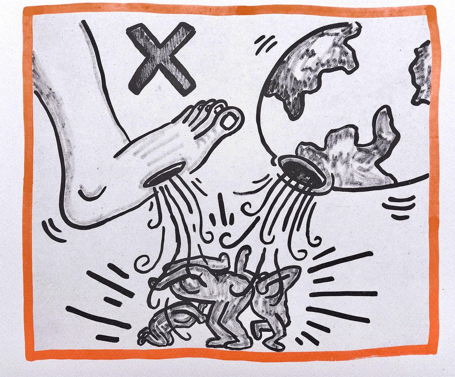 Keith Haring, Composition, Against All Odds, Limited Edition Lithograph