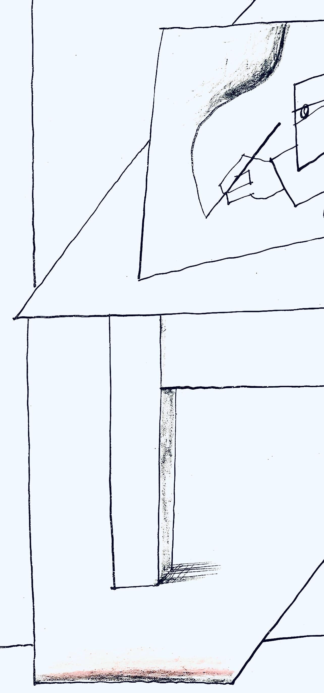 Saul Steinberg, Composition, Derrière le miroir, Limited Edition Lithograph
