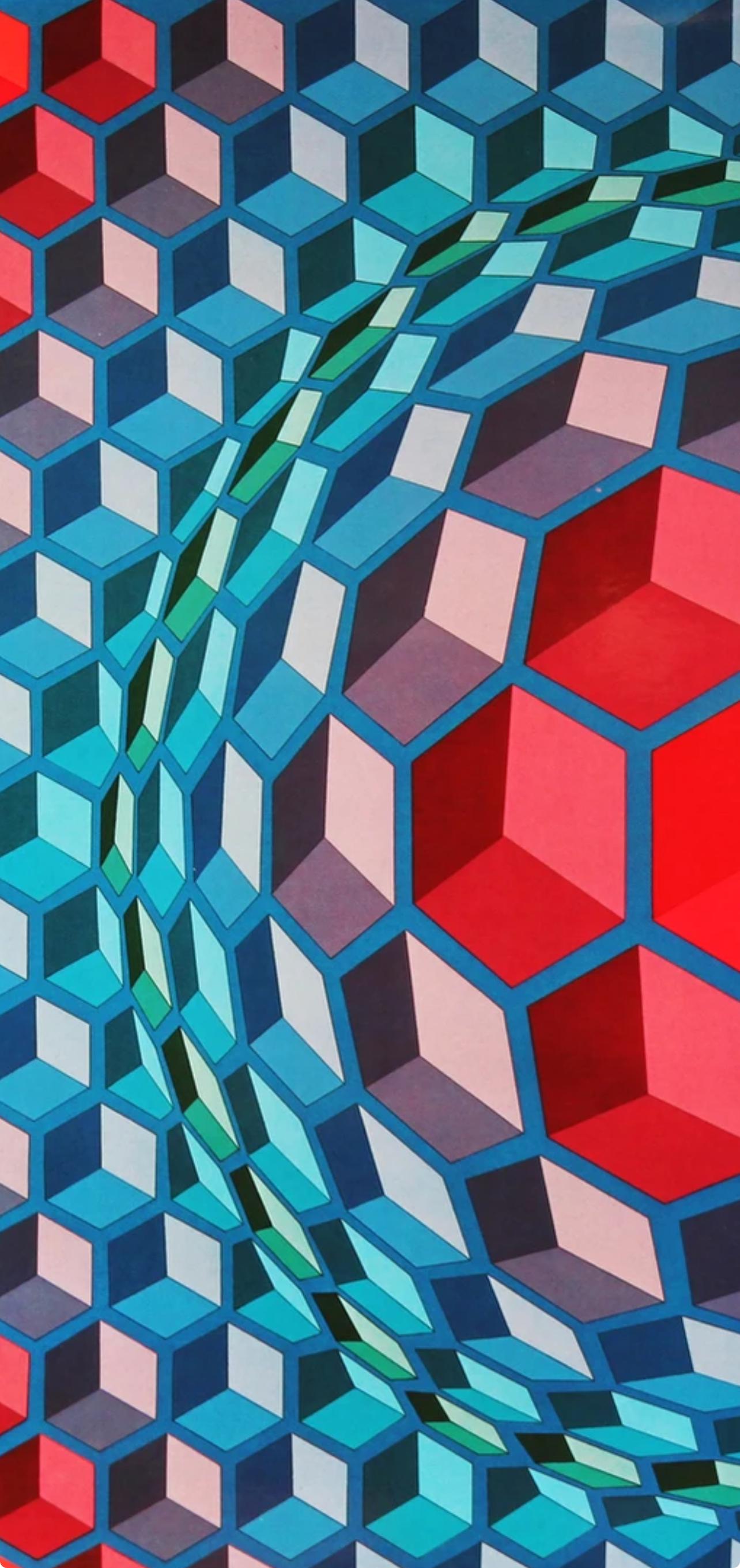 Victor Vasarely, Composition, Progressions I, Limited Edition Héliogravure