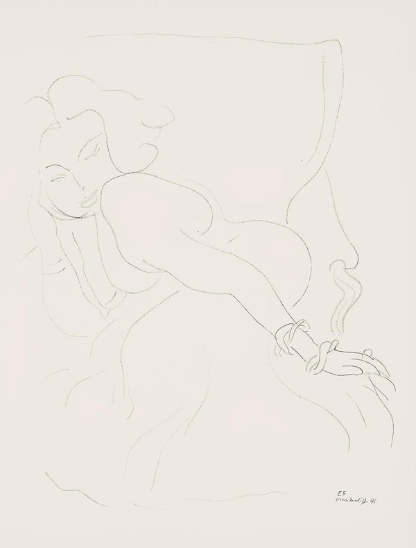 Henri Matisse, Série E, var. 5 (Duthuit 9), Henri Matisse, Dessins, Thèmes et variations, Limited Edition Lithograph