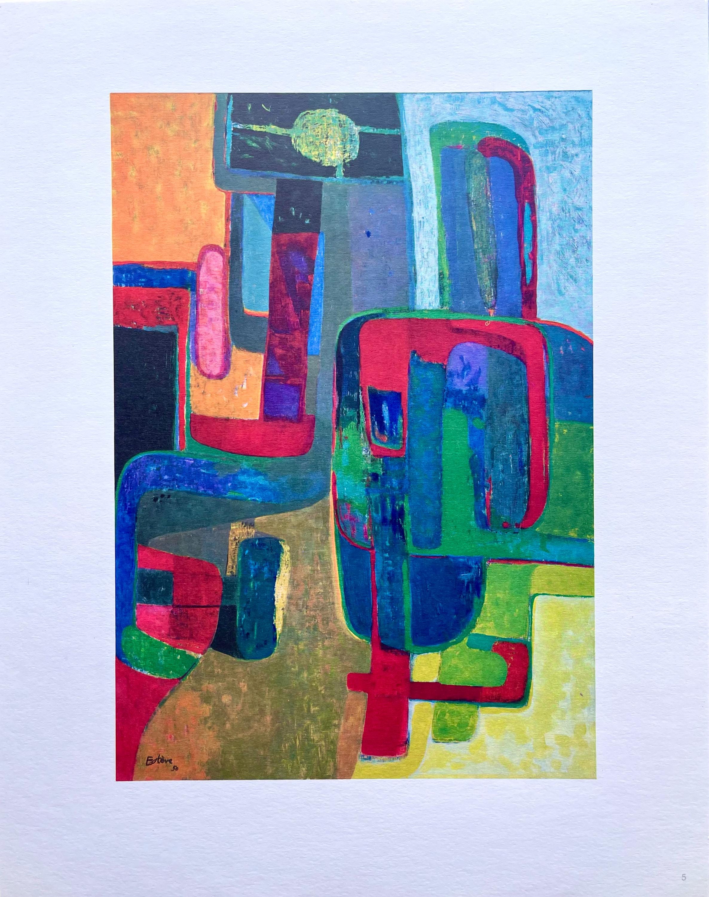 Maurice Estève, Composition, Maurice Estève, Peintres d'aujourd'hui, Limited Edition Lithograph