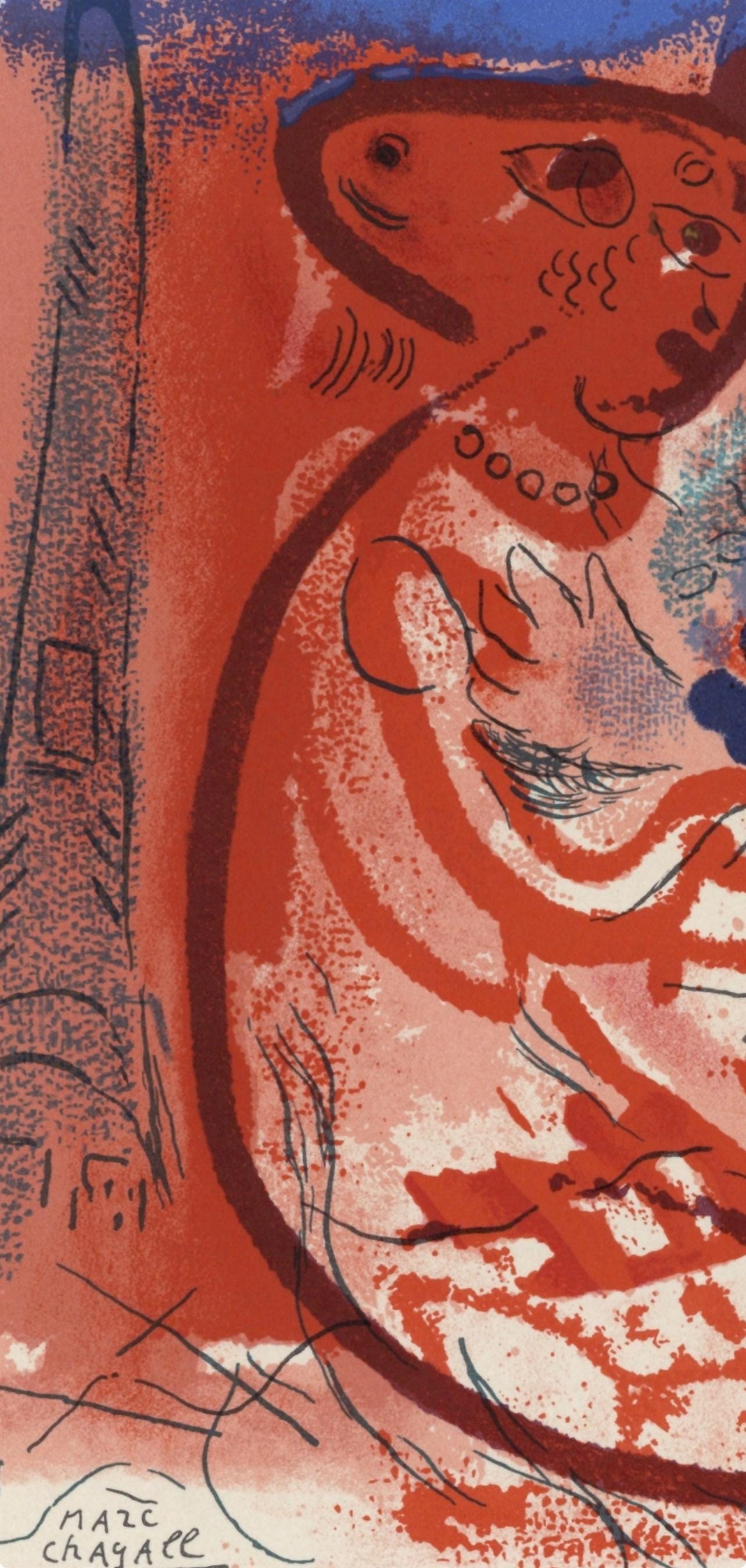 Marc Chagall, Composition, Lettre à mon peintre Raoul Dufy, Limited Edition Lithograph