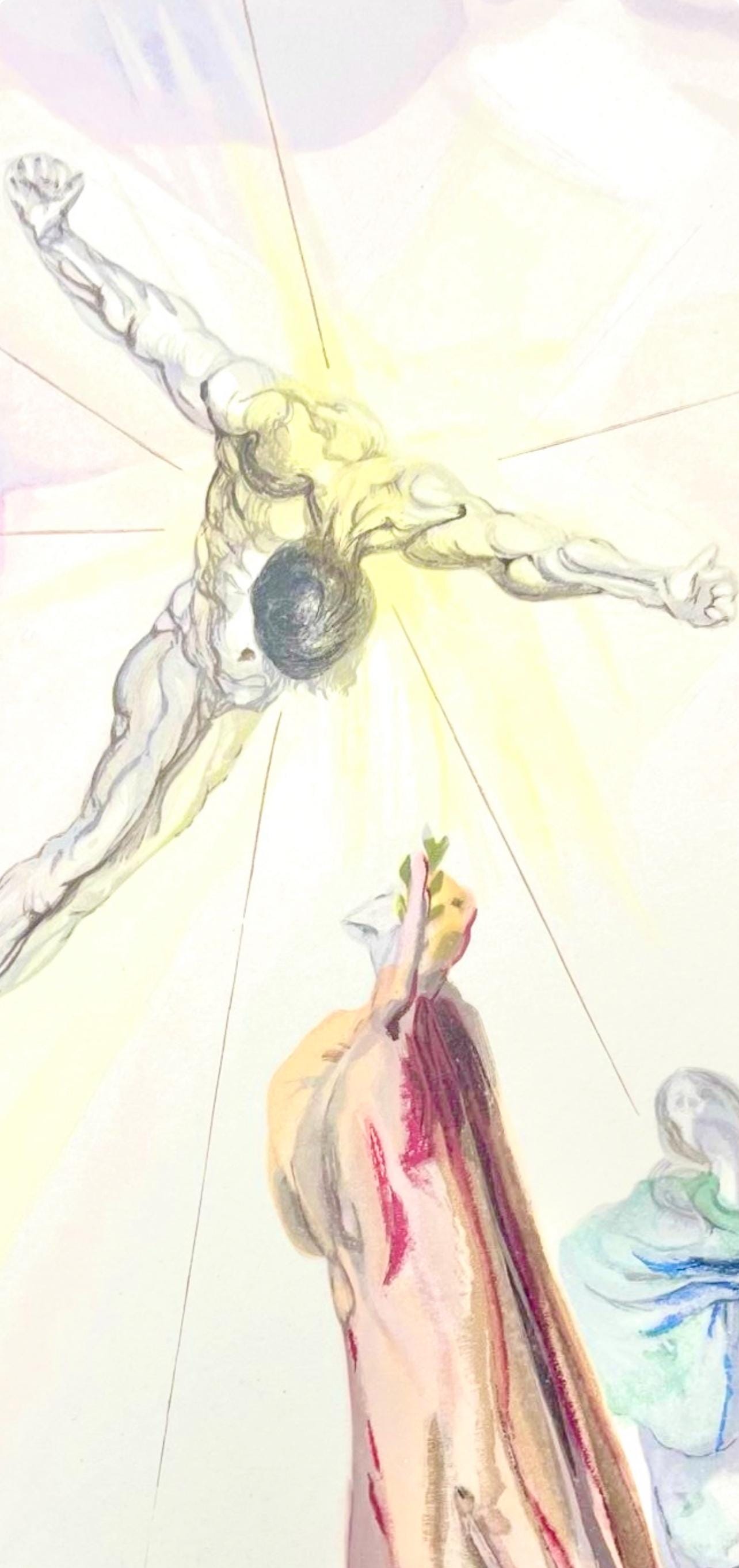 Salvador Dali, Paradies XIV (Field 189-200; Michler/Löpsinger 1039-1138), Die Göttliche Komödie, Signed, Limited Edition Woodcut