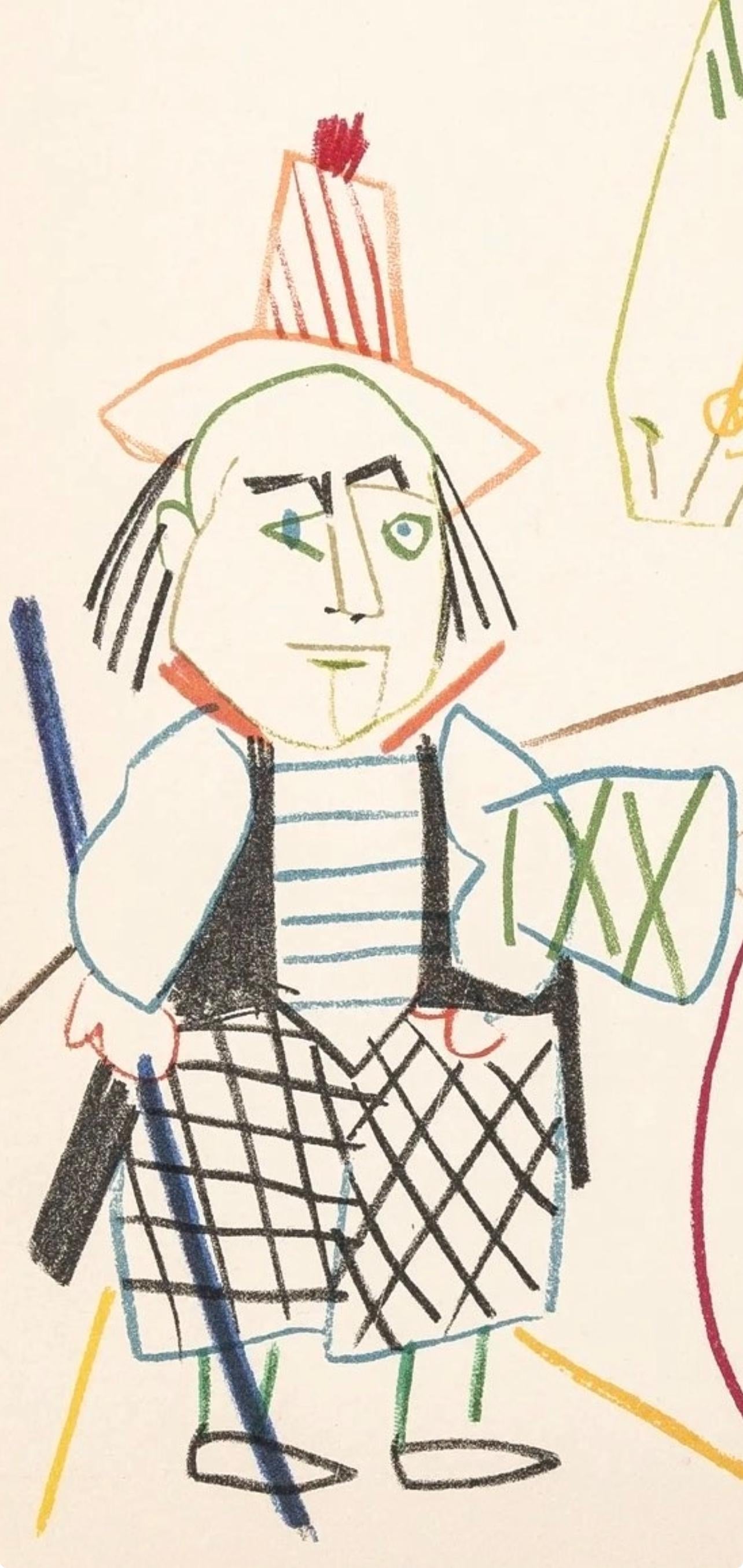 Pablo Picasso, Composition, Picasso and the Human Comedy, Verve: Revue Artistique et Littéraire, Limited Edition Lithograph