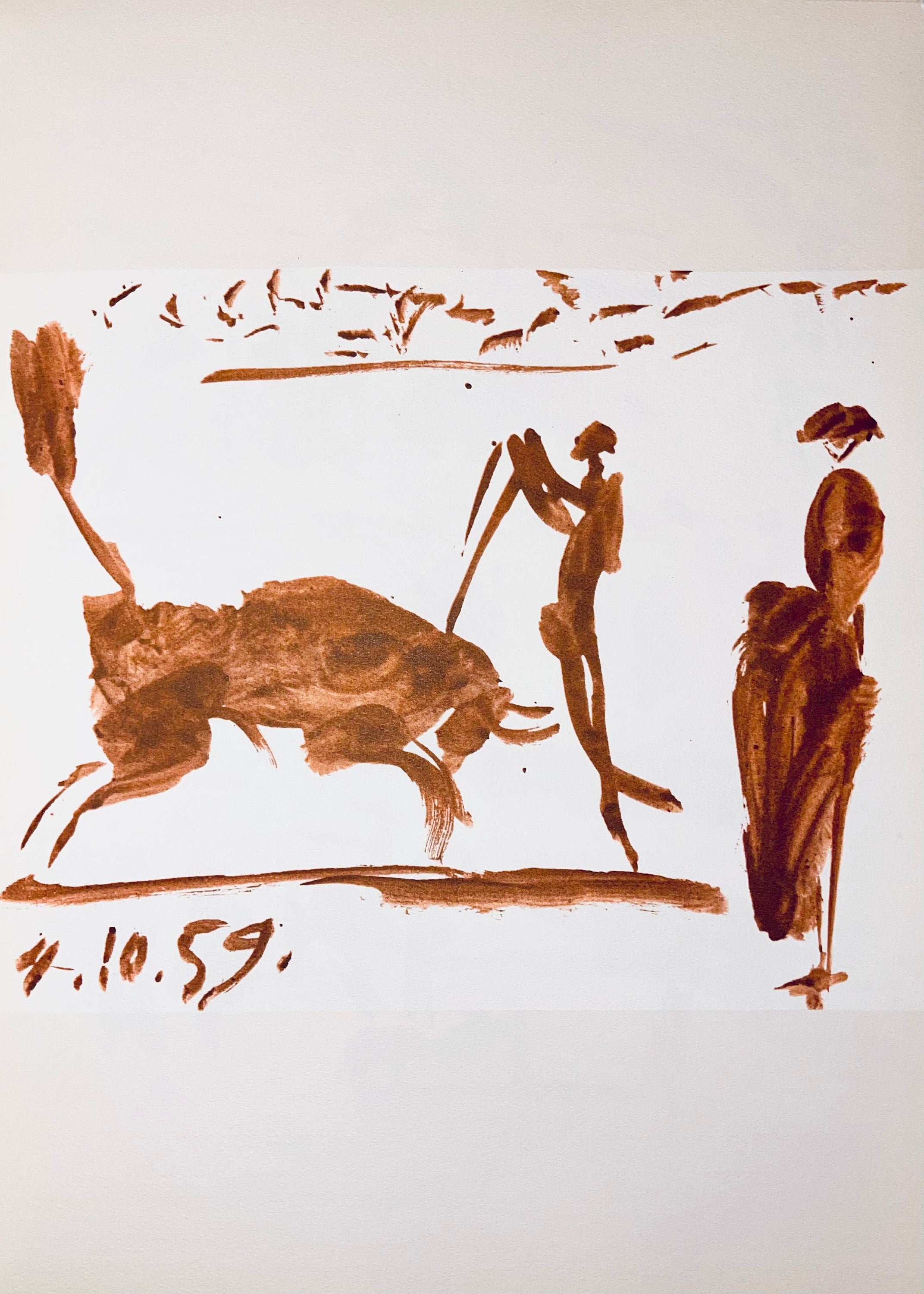 Pablo Picasso, Composition (Bloch 1276; Czwiklitzer 23), Toros y Toreros, Limited Edition Lithograph