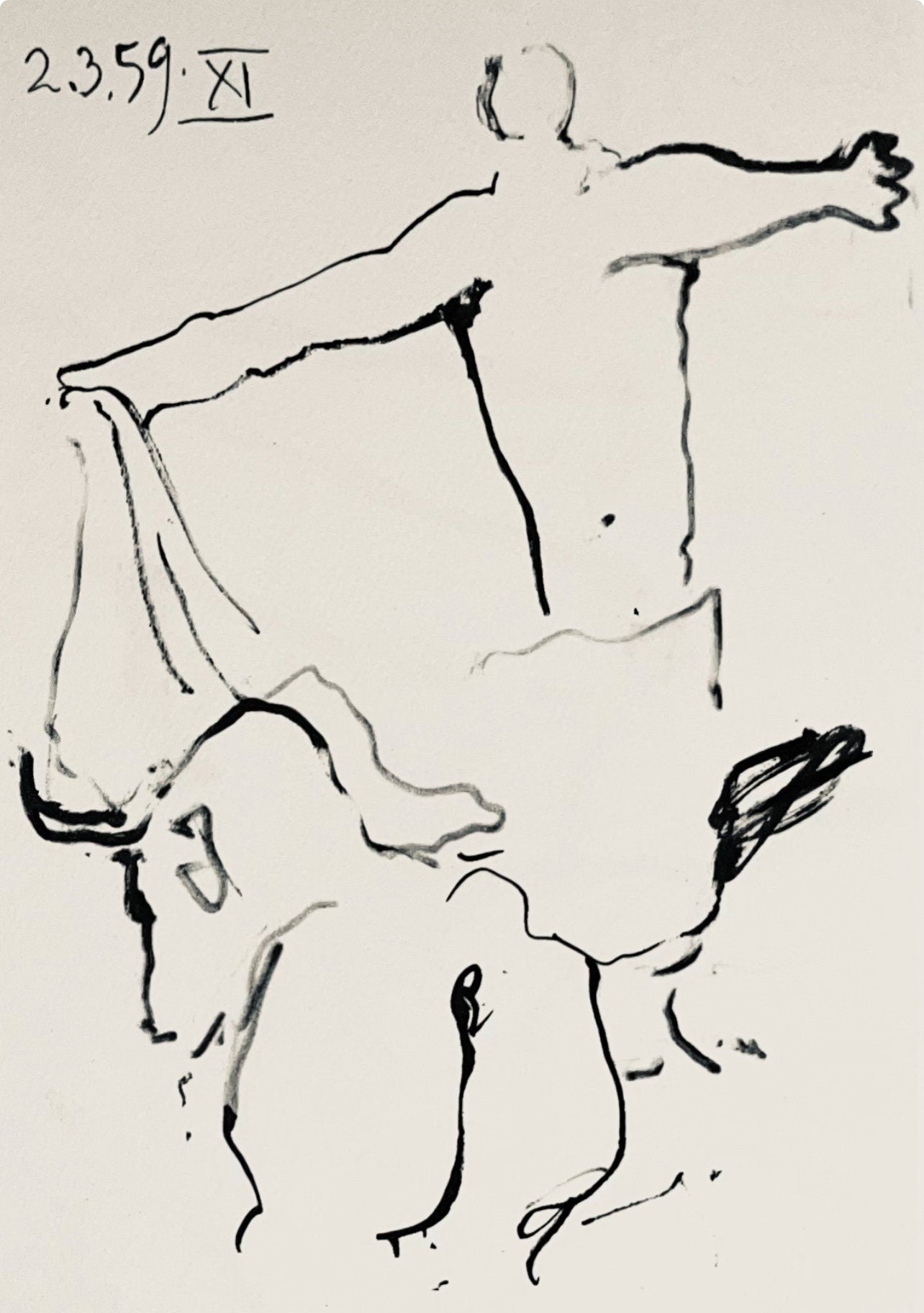 Pablo Picasso, Composition (Bloch 1276; Czwiklitzer 23), Toros y Toreros, Limited Edition Lithograph
