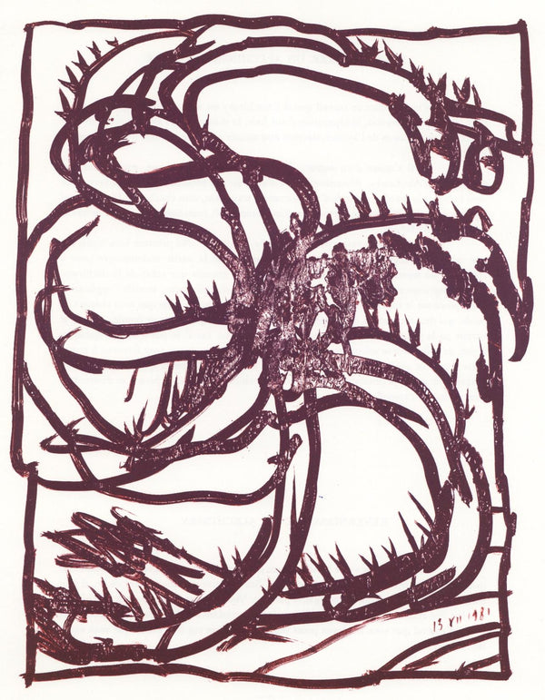 Pierre Alechinsky, Composition, Derrière le miroir, Limited Edition Lithograph