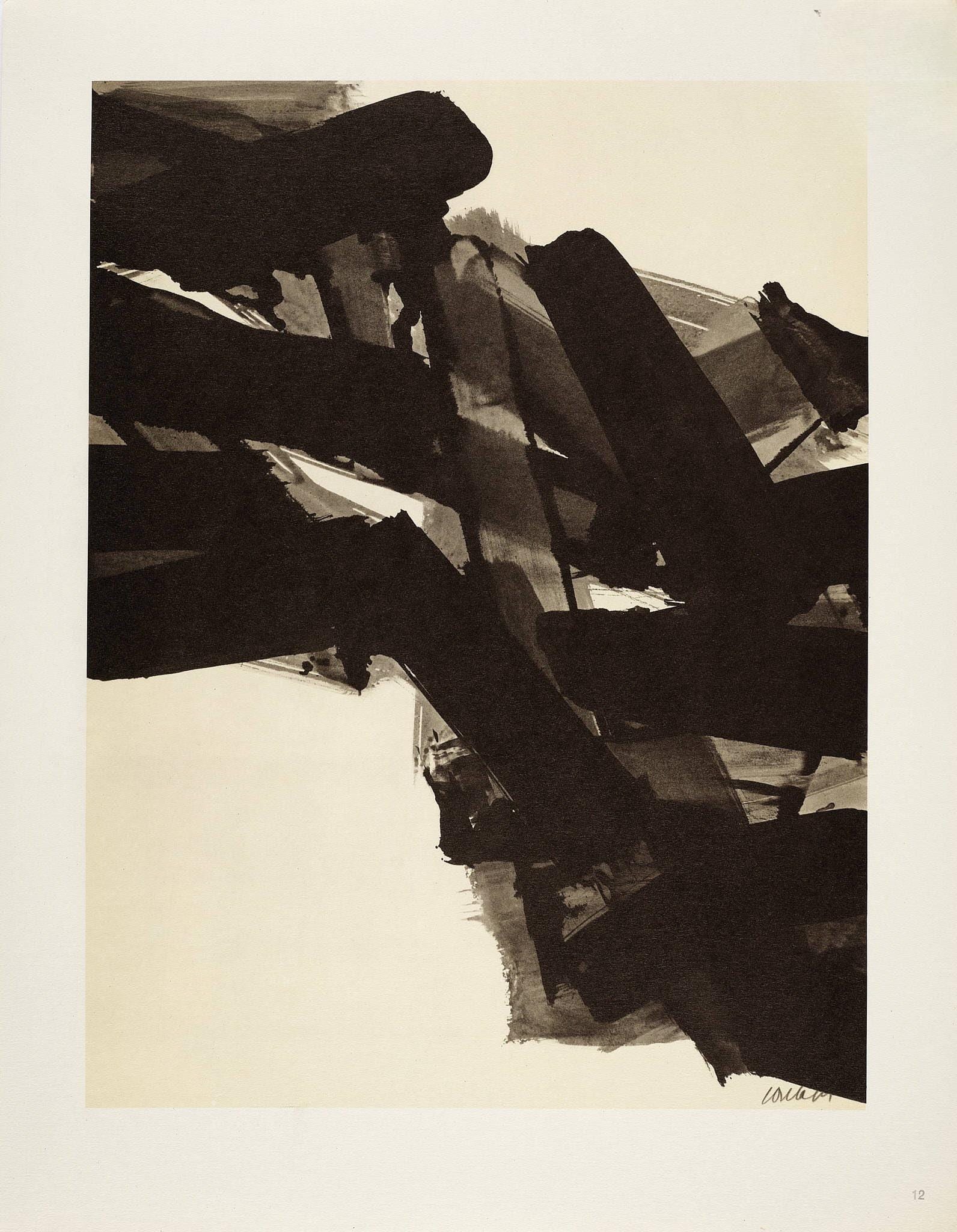 Pierre Soulages, Composition, Pierre Soulages, Peintres d'aujourd'hui, Limited Edition Lithograph