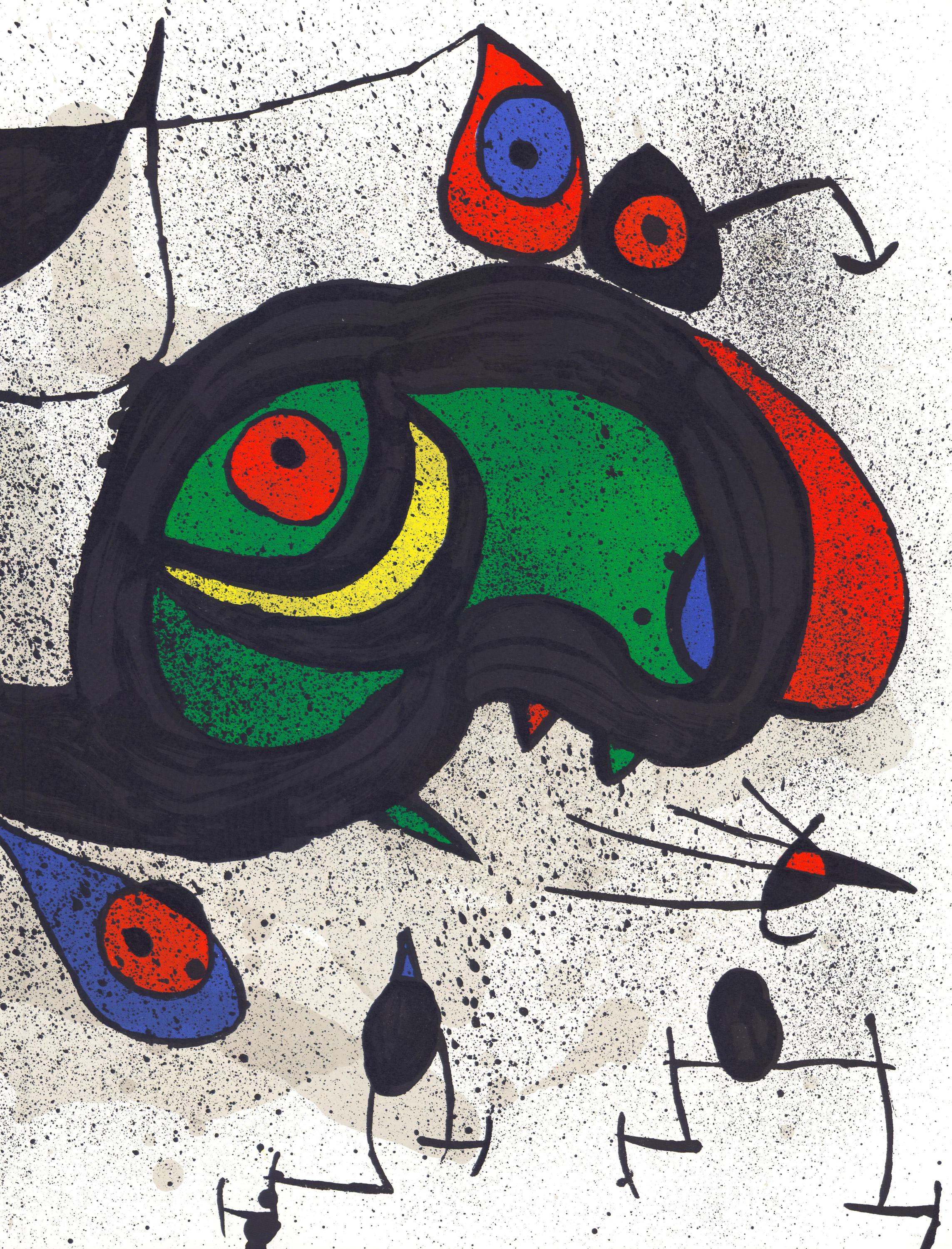 Joan Miró, Composition (Cramer 145; Mourlot, 738-740), Derrière le miroir, Limited Edition Lithograph