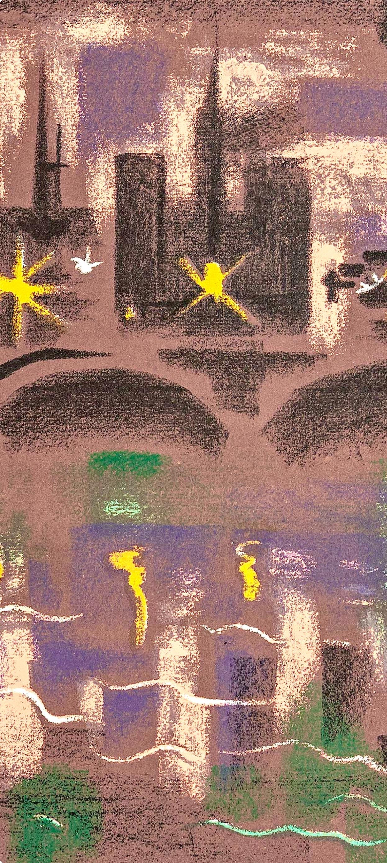 André Masson, Paris la nuit La Seine, Notre Dame de Paris, Regards sur Paris, Limited Edition Lithograph