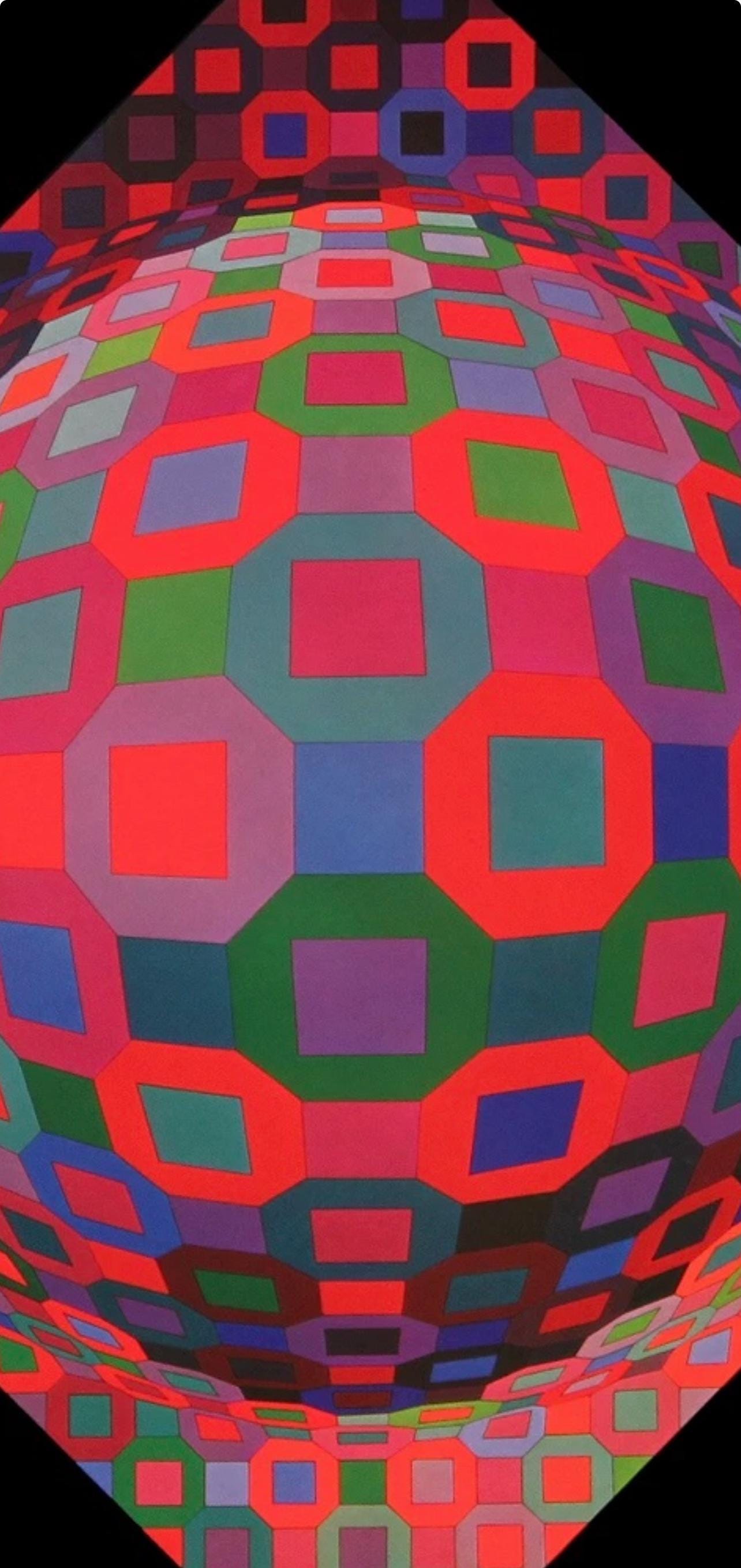 Victor Vasarely, Composition, Octogone, Limited Edition Héliogravure
