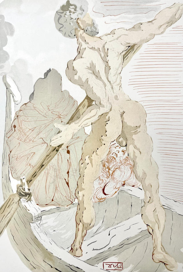 Salvador Dali, Hölle III (Field 189-200; Michler/Löpsinger 1039-1138), Die Göttliche Komödie, Signed, Limited Edition Woodcut