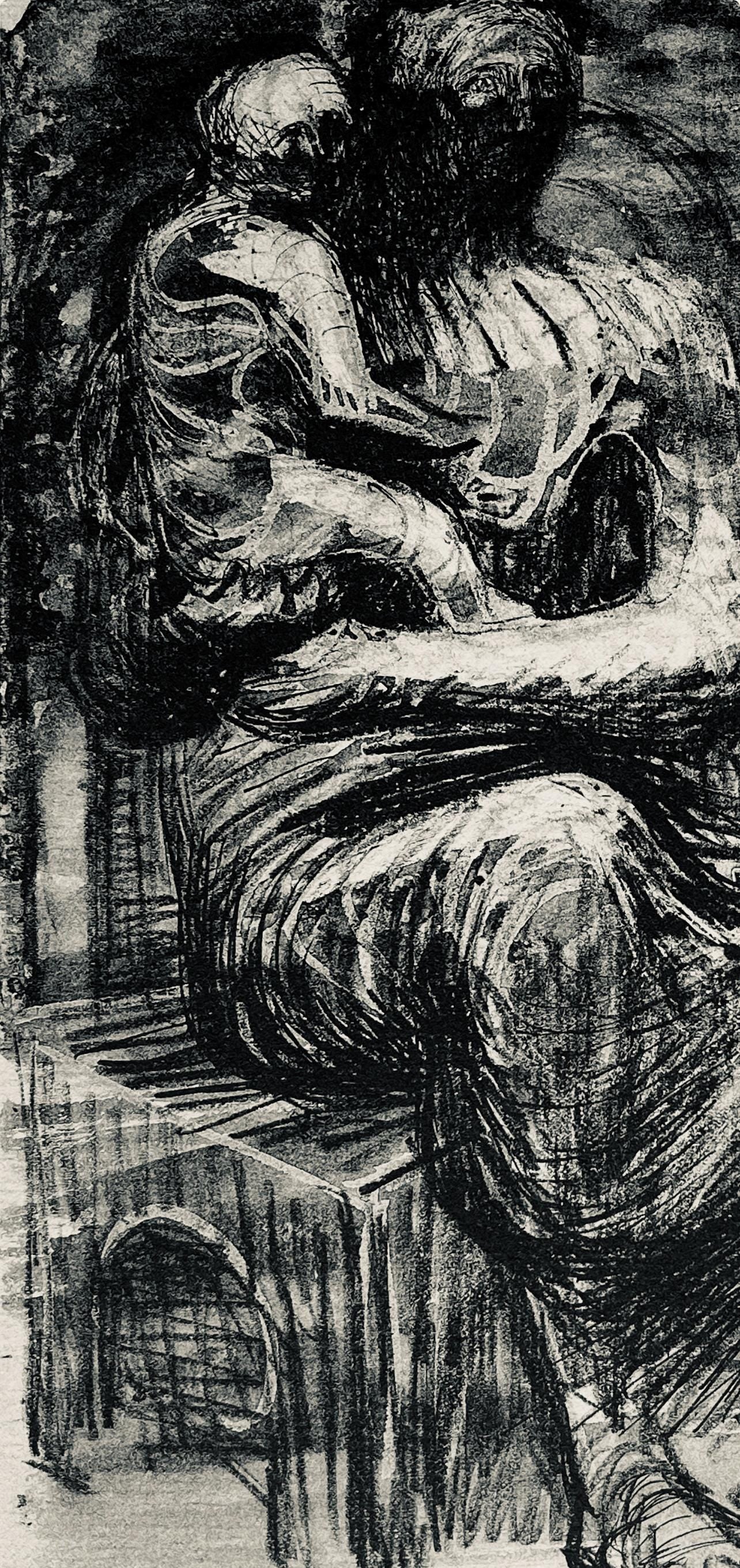 Henry Moore, Study for Northampton Madonna, The Drawings of Henry Moore, Limited Edition Lithograph