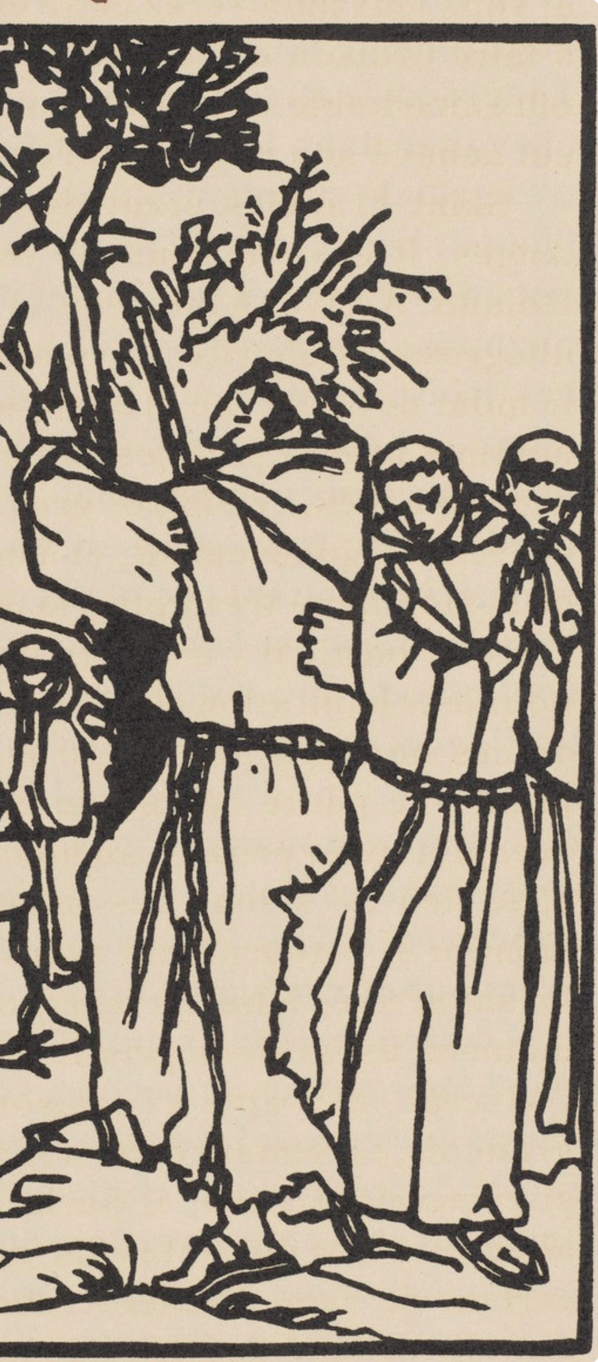 Émile Bernard, Composition (Morane, No. 100), Les Petites Fleurs de St. Françoise, Limited Edition Woodcut