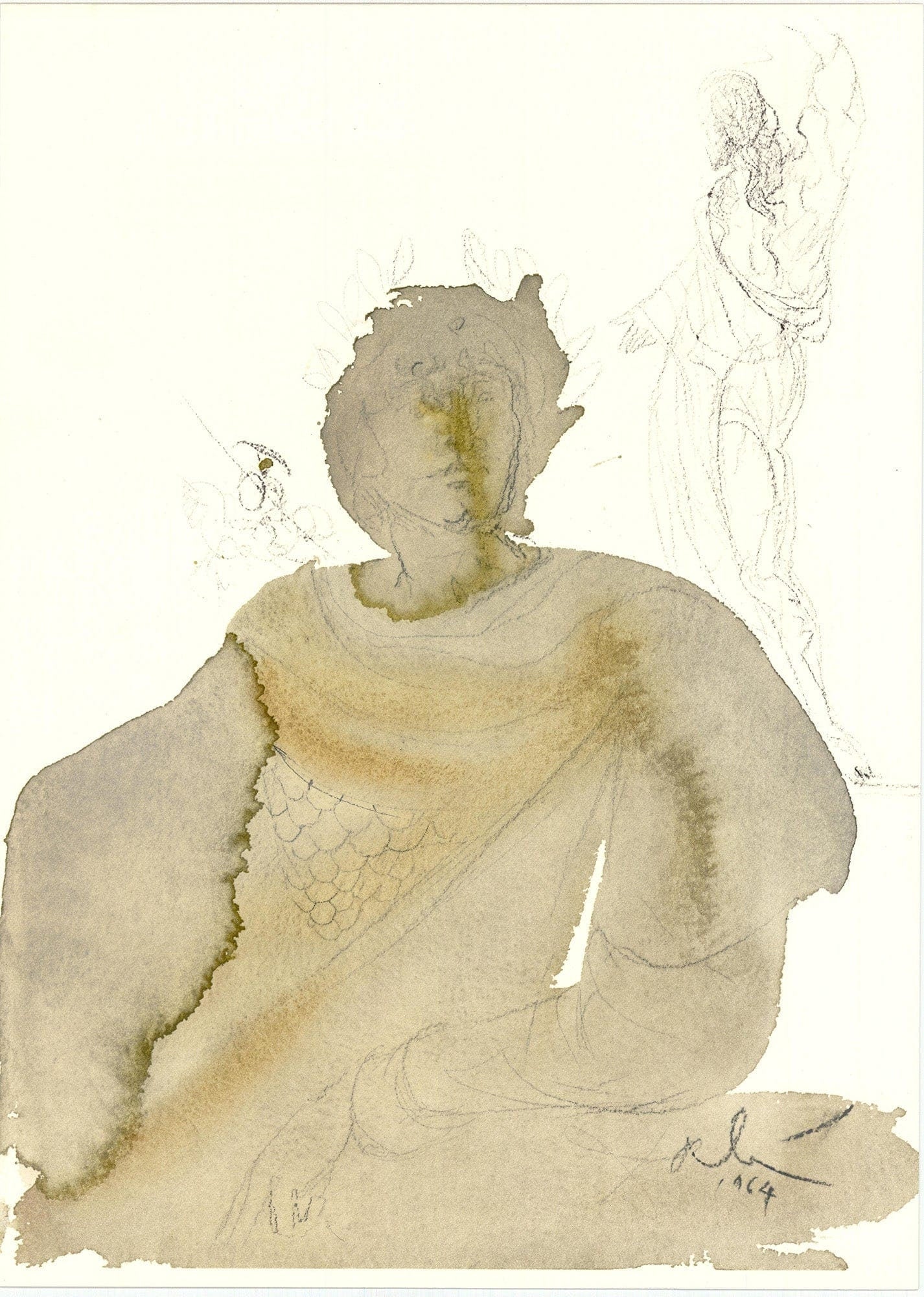 Salvador Dali, Composition (Michler/Löpsinger 1600; Field 69-3), Biblia Sacra, Limited Edition Lithograph