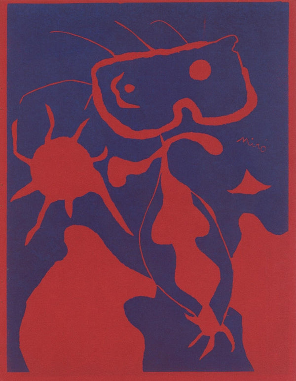 Joan Miró, Composition (Cramer 6; Dupin 40; Mourlot 1967), XXe siècle, Limited Edition Linocut