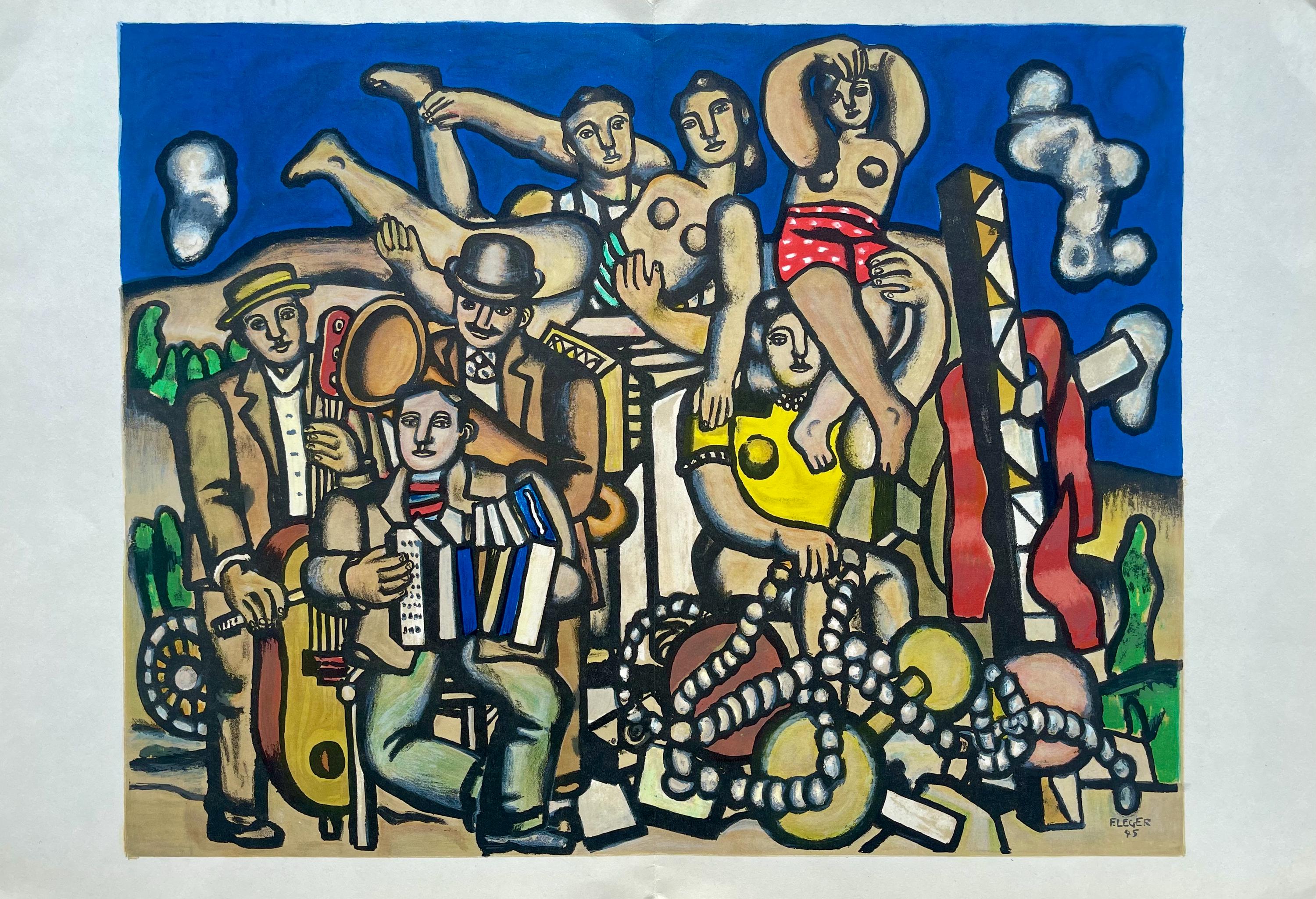 Fernand Léger, Composition, Derrière le miroir, Limited Edition Lithograph