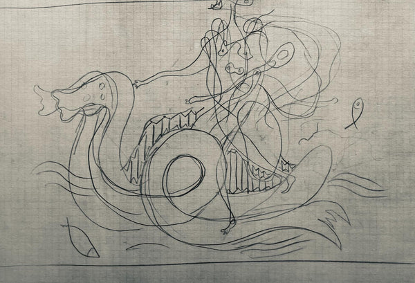 Georges Braque, Composition (Vallier 23), Hesiode, Théogonie, Derrière le miroir, Limited Edition Lithograph