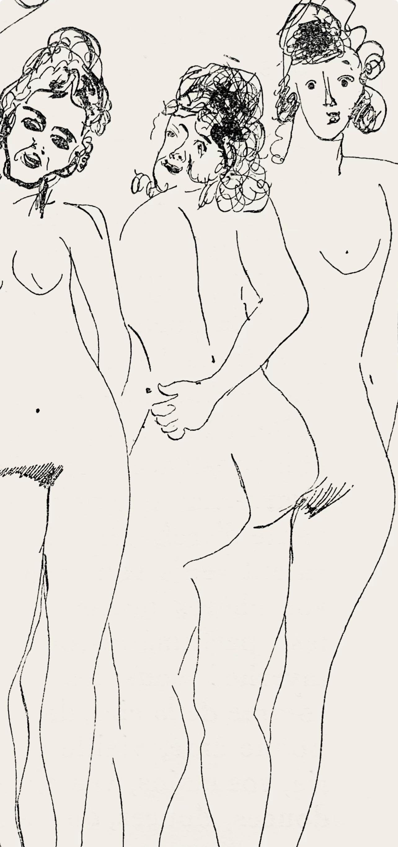 Marc Chagall, Composition, Suite Provinciale avec 92 dessins inédits de Marc Chagall, Limited Edition Lithograph
