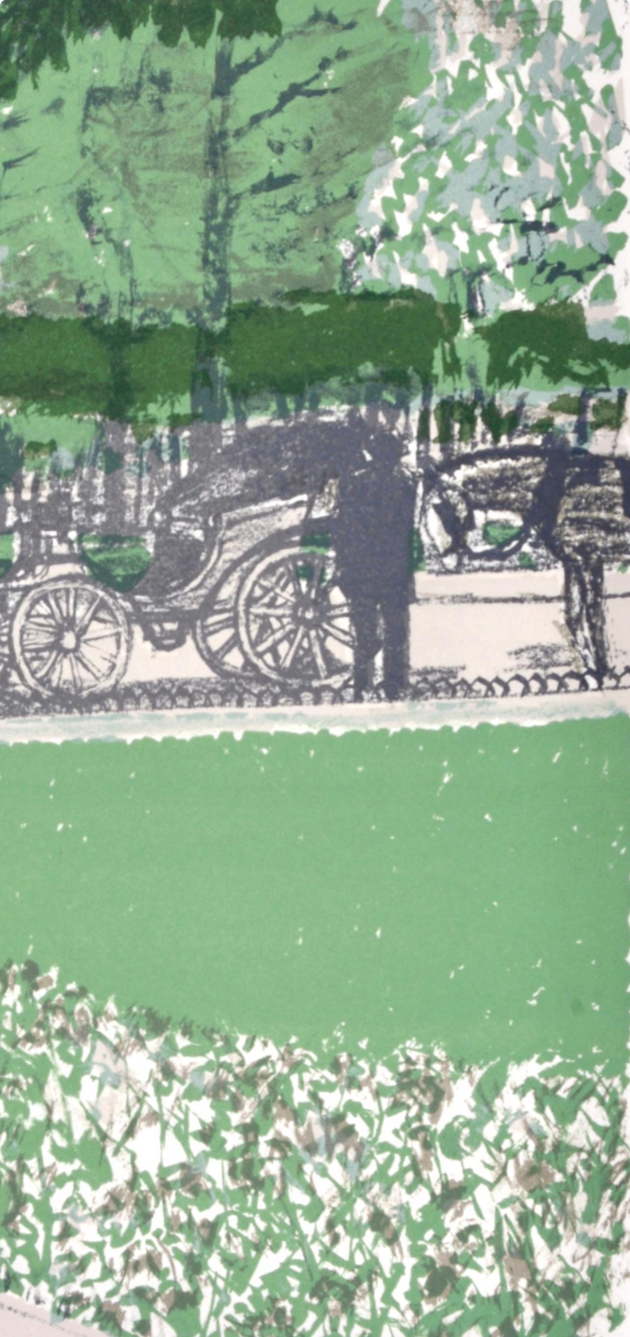 Maurice Brianchon, La Calèche dans le parc, Regards sur Paris, Limited Edition Lithograph