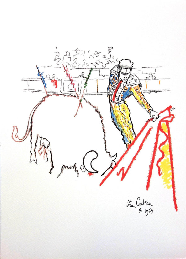 Jean Cocteau, Composition, Taureaux, Limited Edition Lithograph