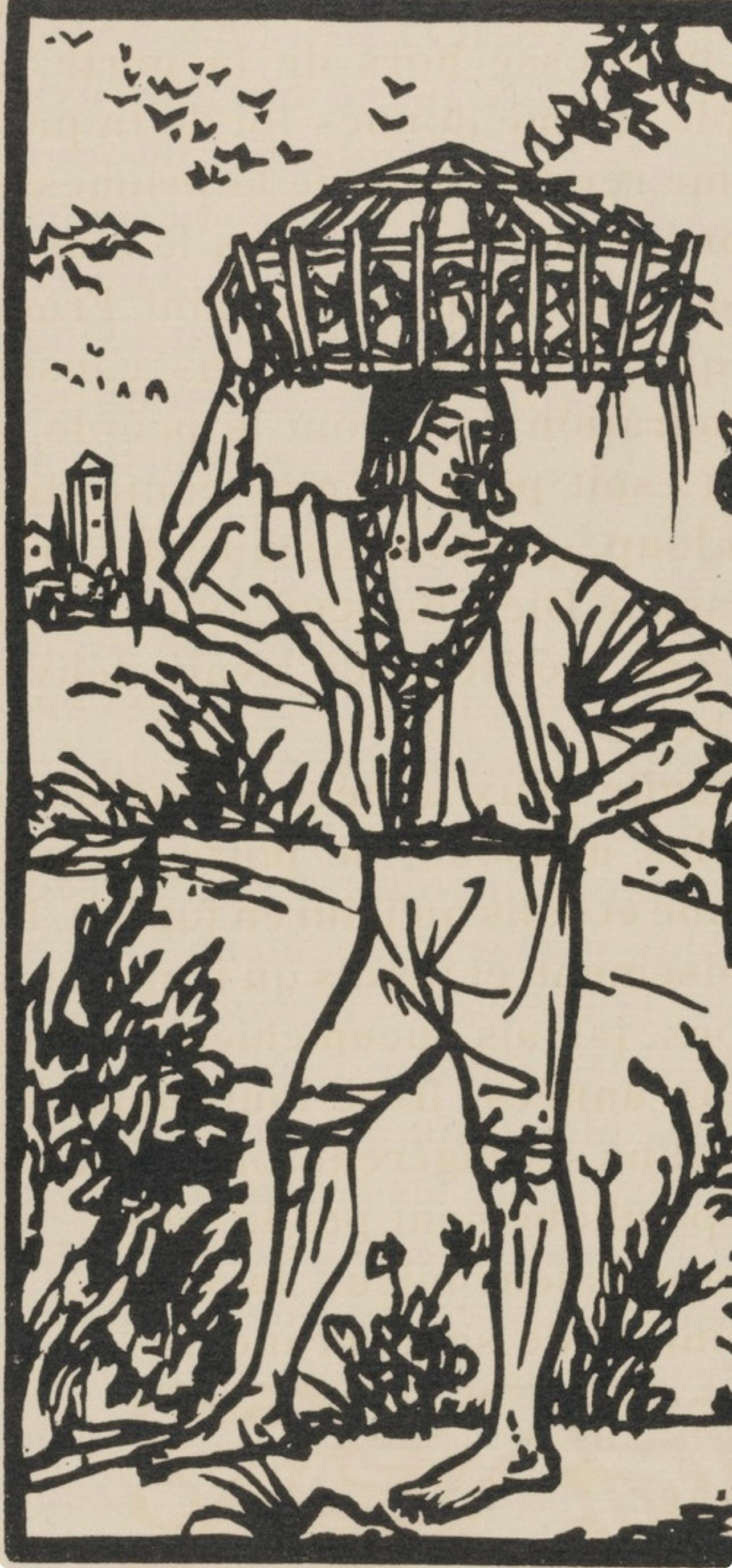 Émile Bernard, Composition (Morane, No. 100), Les Petites Fleurs de St. Françoise, Limited Edition Woodcut