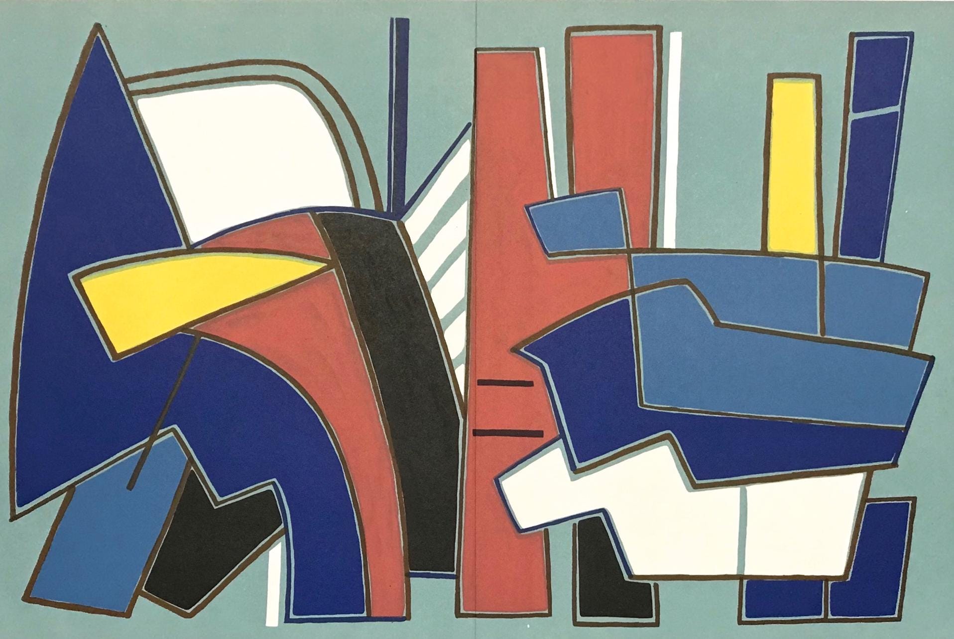 Alberto Magnelli, Composition, XXe siècle, Limited Edition Lithograph