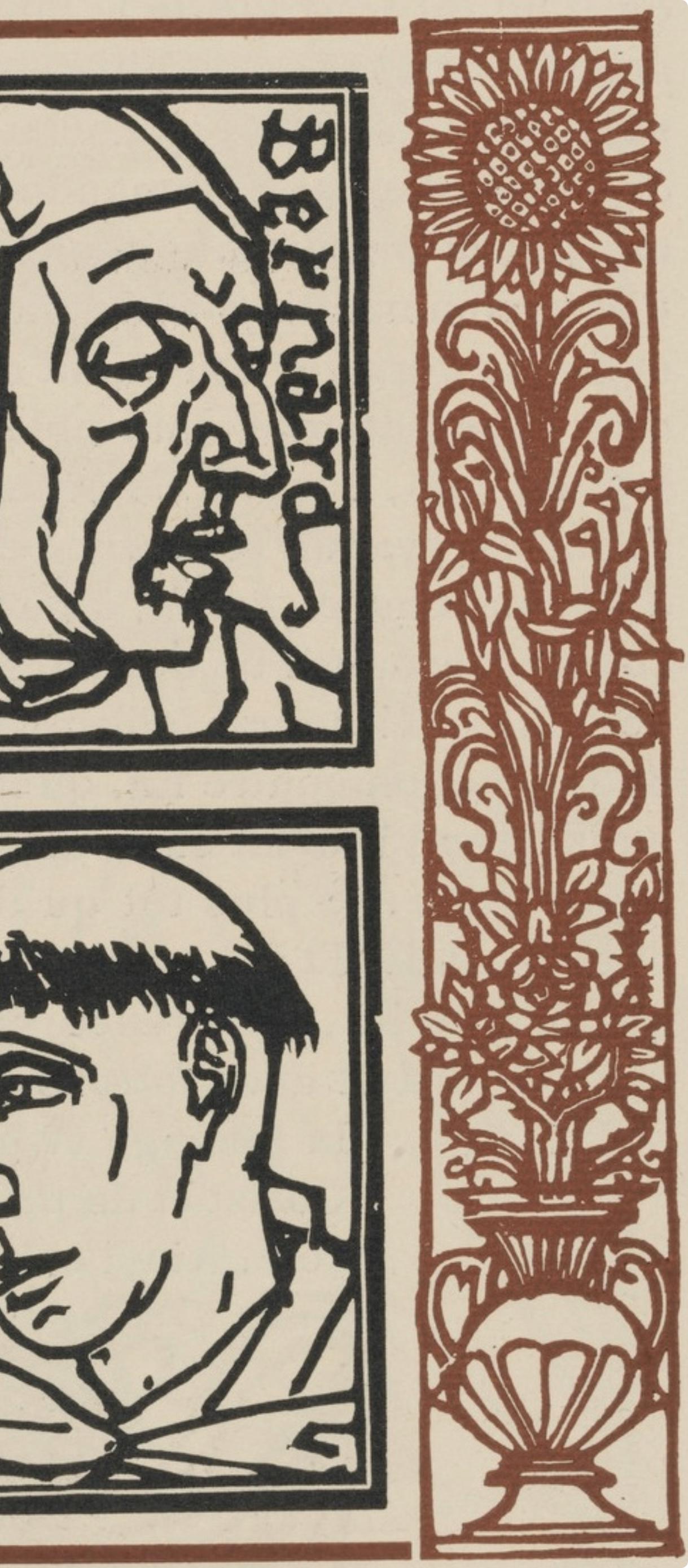 Émile Bernard, Composition (Morane, No. 100), Les Petites Fleurs de St. Françoise, Limited Edition Woodcut