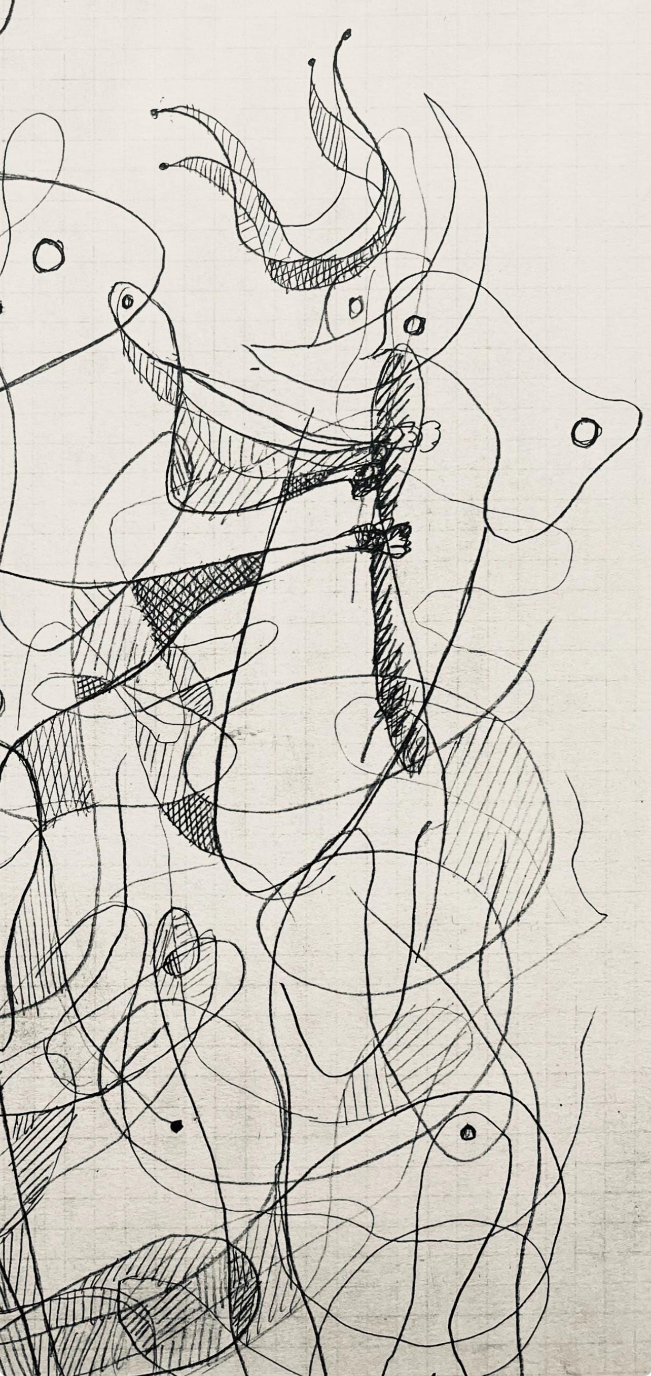 Georges Braque, Composition (Vallier 23), Hesiode, Théogonie, Derrière le miroir, Limited Edition Lithograph