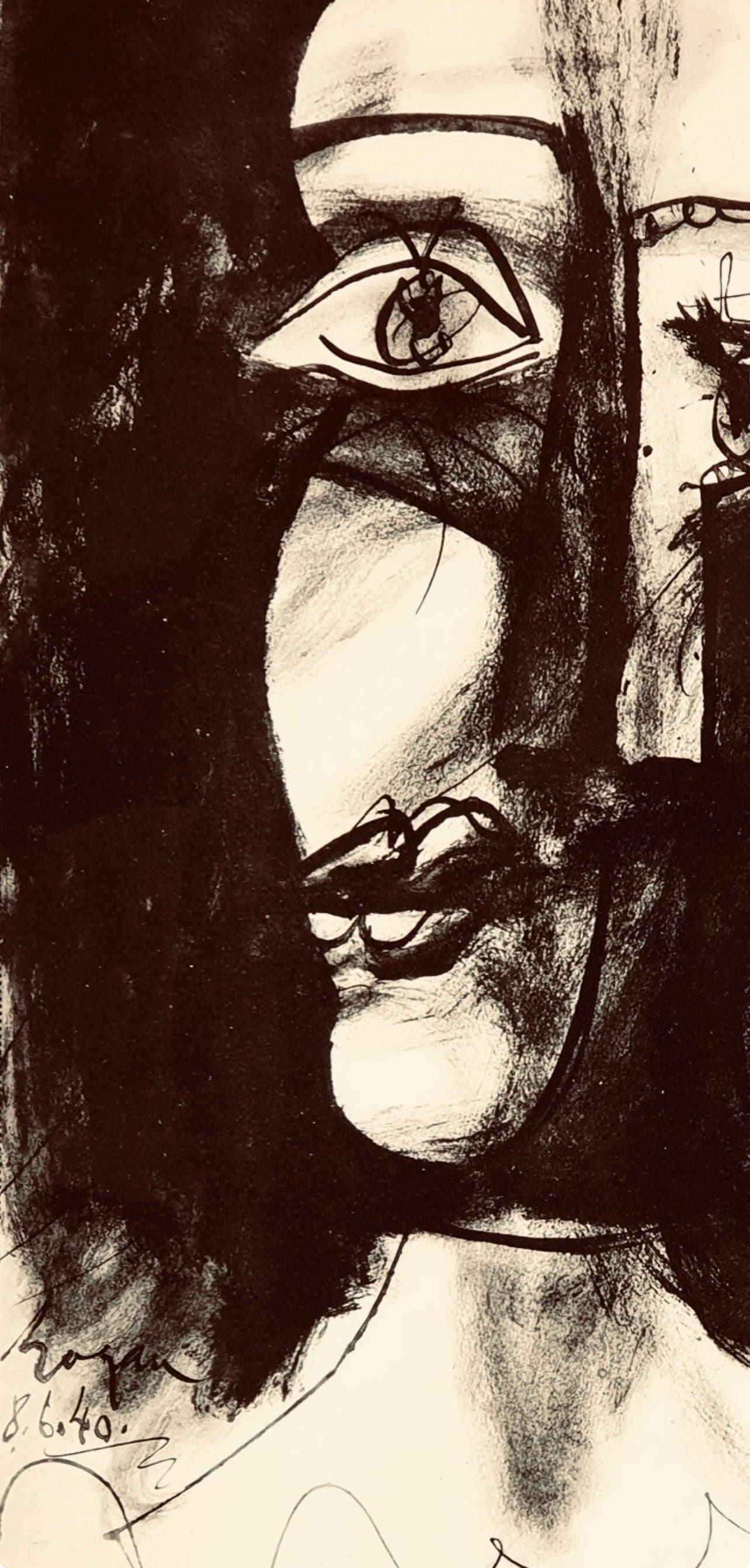Pablo Picasso, Composition, Carnet de dessins de Picasso, Cahiers d’Art, Limited Edition Lithograph