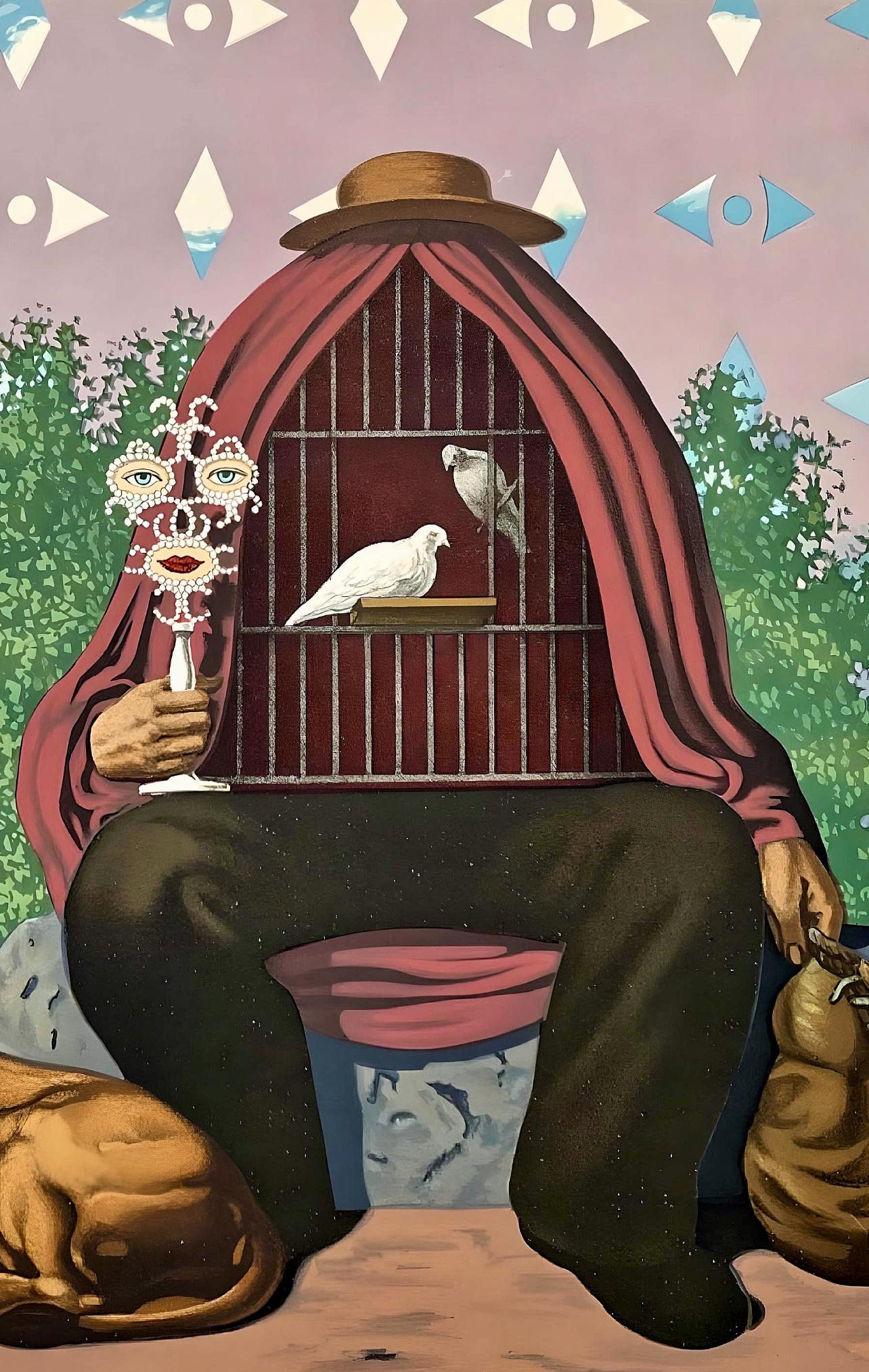 René Magritte, Deux Tourterelles, dans la Chaude Pénombre de Leur Maison, Les Enfants Trouvés de Magritte, Limited Edition Lithograph
