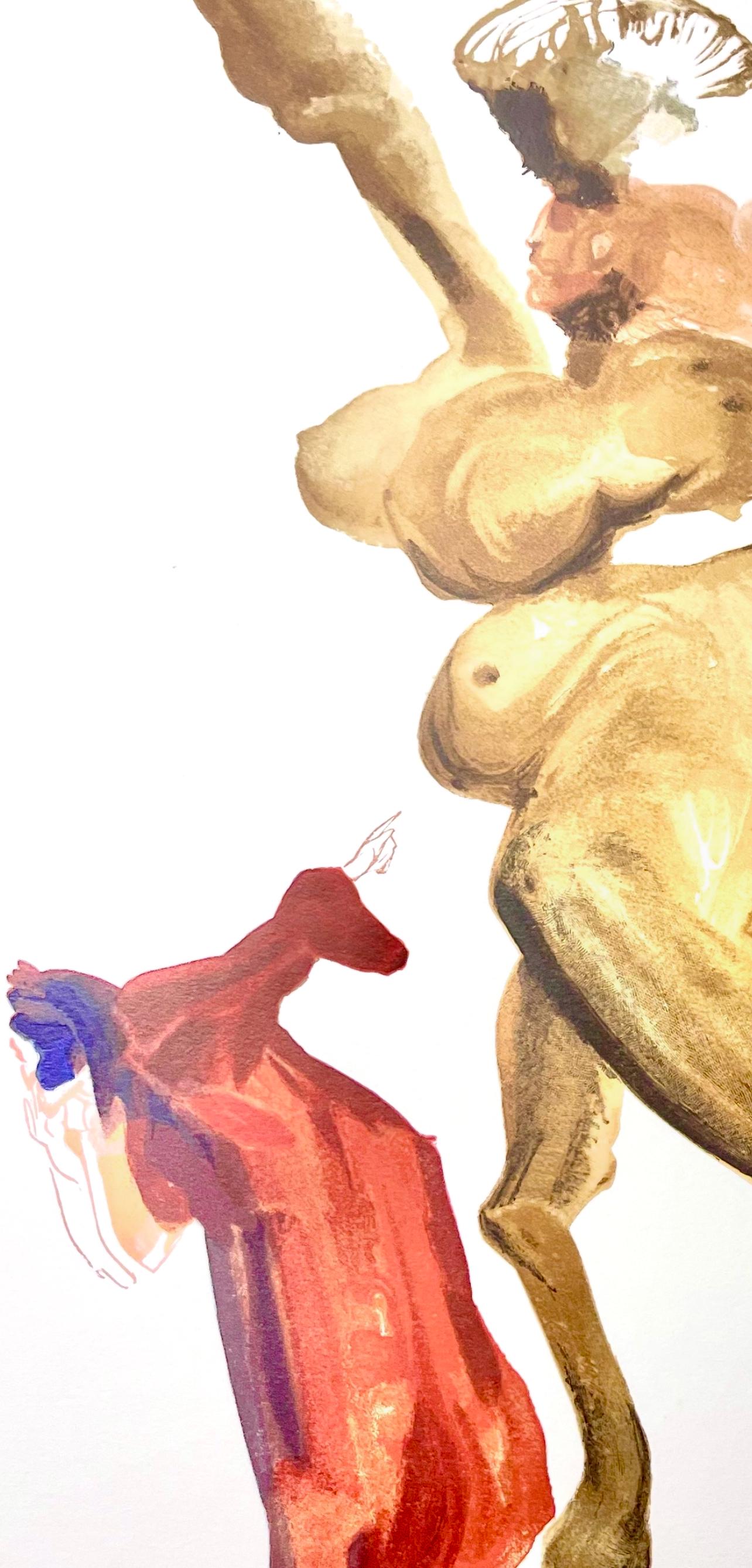 Salvador Dali, Hölle XXXIII (Field 189-200; Michler/Löpsinger 1039-1138), Die Göttliche Komödie, Signed, Limited Edition Woodcut