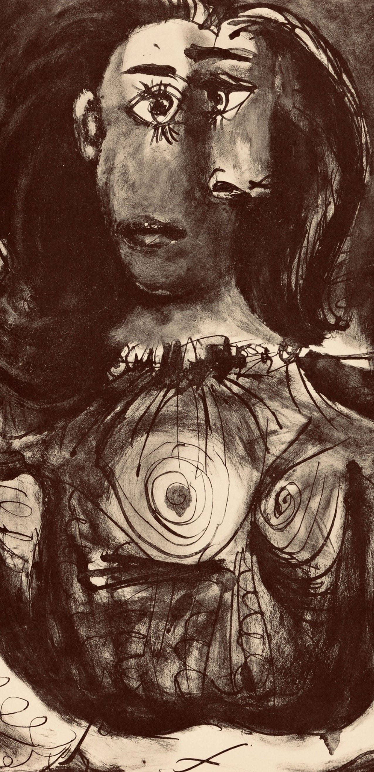 Pablo Picasso, Composition, Carnet de dessins de Picasso, Cahiers d’Art, Limited Edition Lithograph