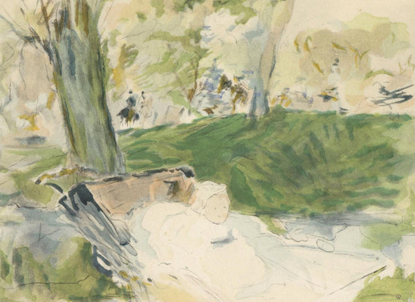 Berthe Morisot, Bibi dans sa voiture au bois, Berthe Morisot Seize Aquarelles, Limited Edition Lithograph