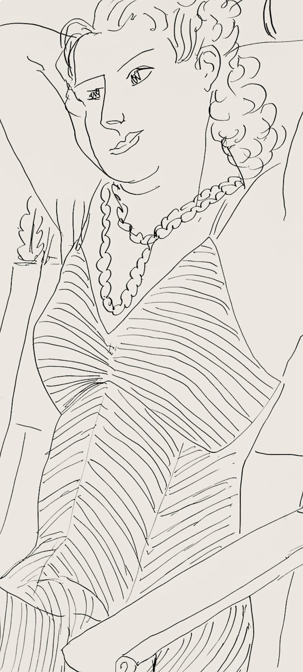 Henri Matisse, Série P, var. 4 (Duthuit 9), Henri Matisse, Dessins, Thèmes et variations, Limited Edition Lithograph