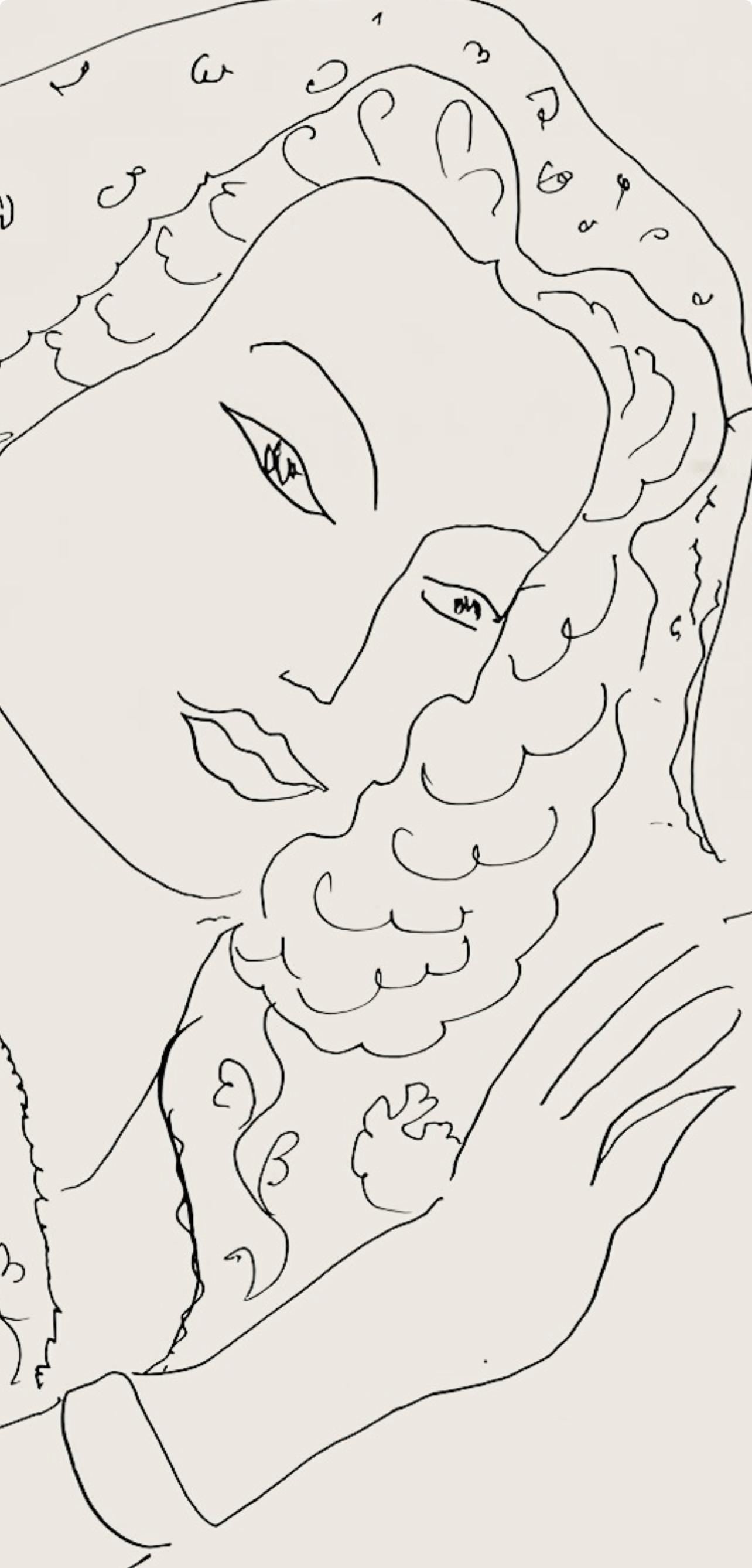 Henri Matisse, Série I, var. 11 (Duthuit 9), Henri Matisse, Dessins, Thèmes et variations, Limited Edition Lithograph