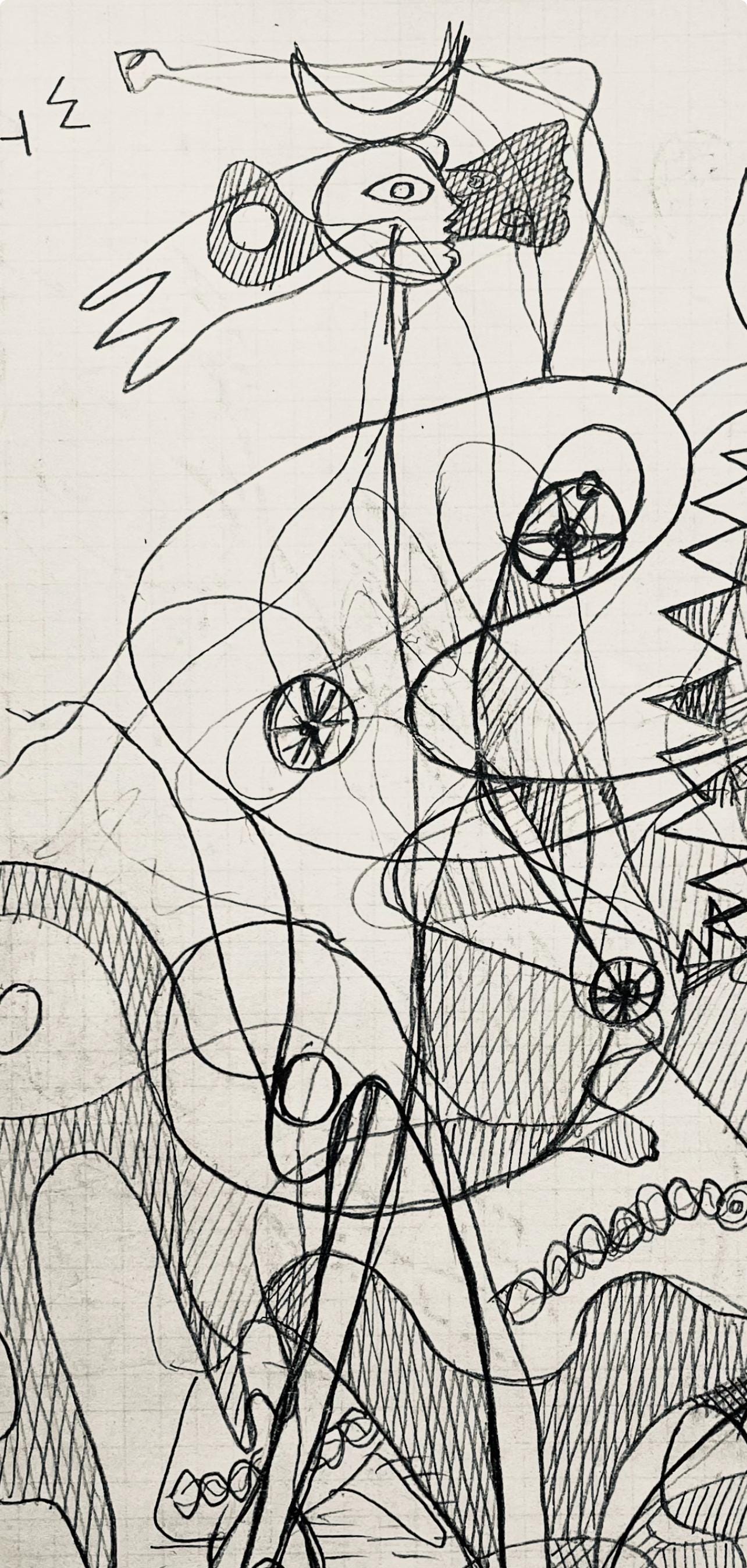 Georges Braque, Composition (Vallier 23), Hesiode, Théogonie, Derrière le miroir, Limited Edition Lithograph