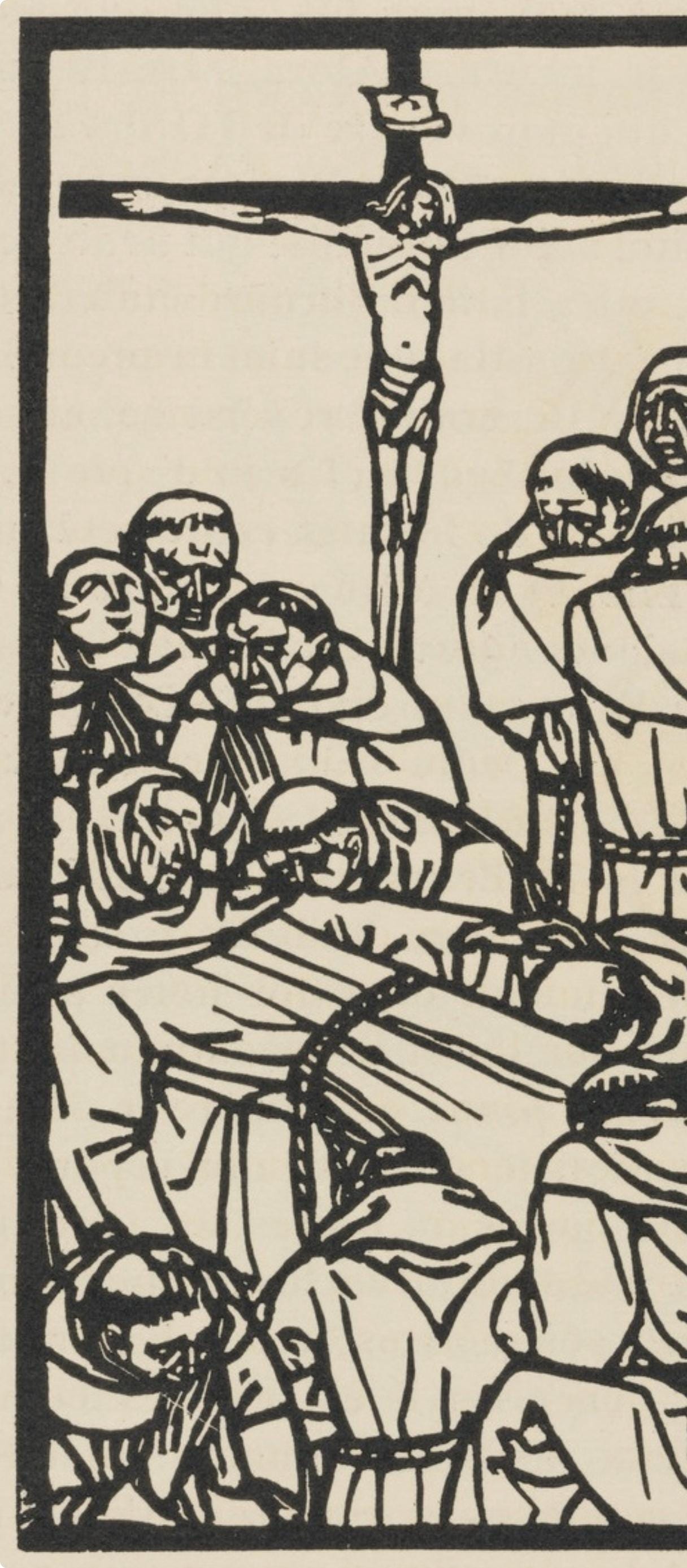 Émile Bernard, Composition (Morane, No. 100), Les Petites Fleurs de St. Françoise, Limited Edition Woodcut