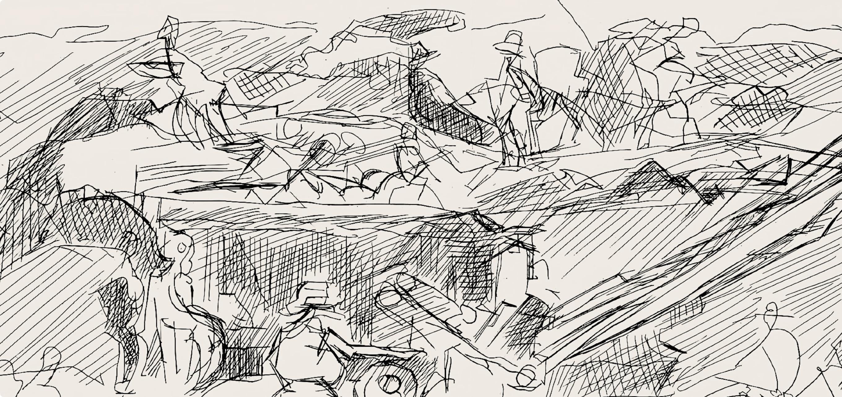 Jacques Villon, Composition (Ginestet/Pouillon 42-64), Hésiode, Les Travaux et les Jours, Limited Edition Etching