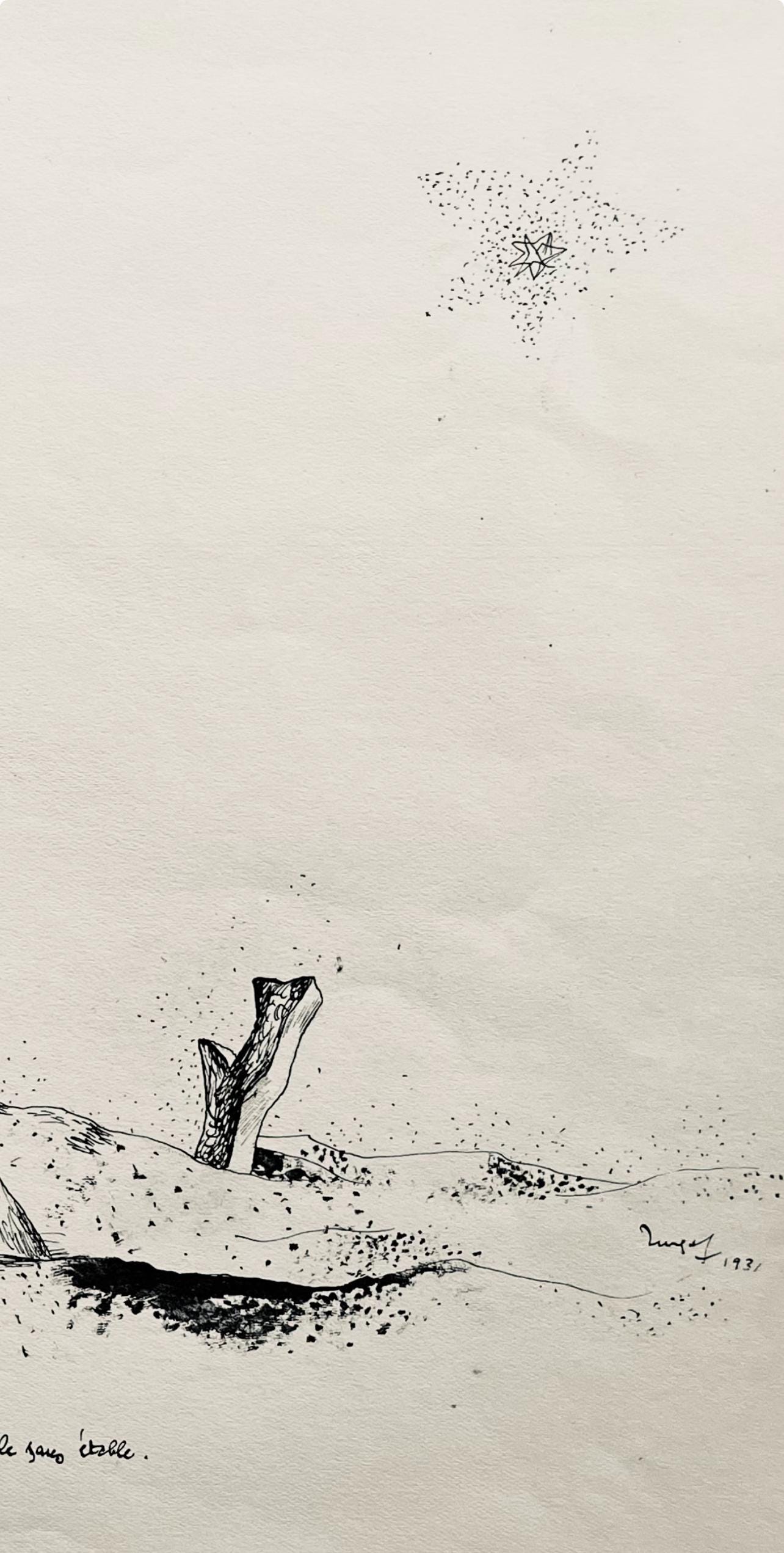 Jean Lurçat, une étoile sans étable, huit dessins à la plume, Limited Edition Lithograph